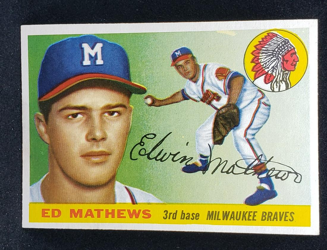 1955 Topps Ed Mathews #155 HOF (1 of 2)