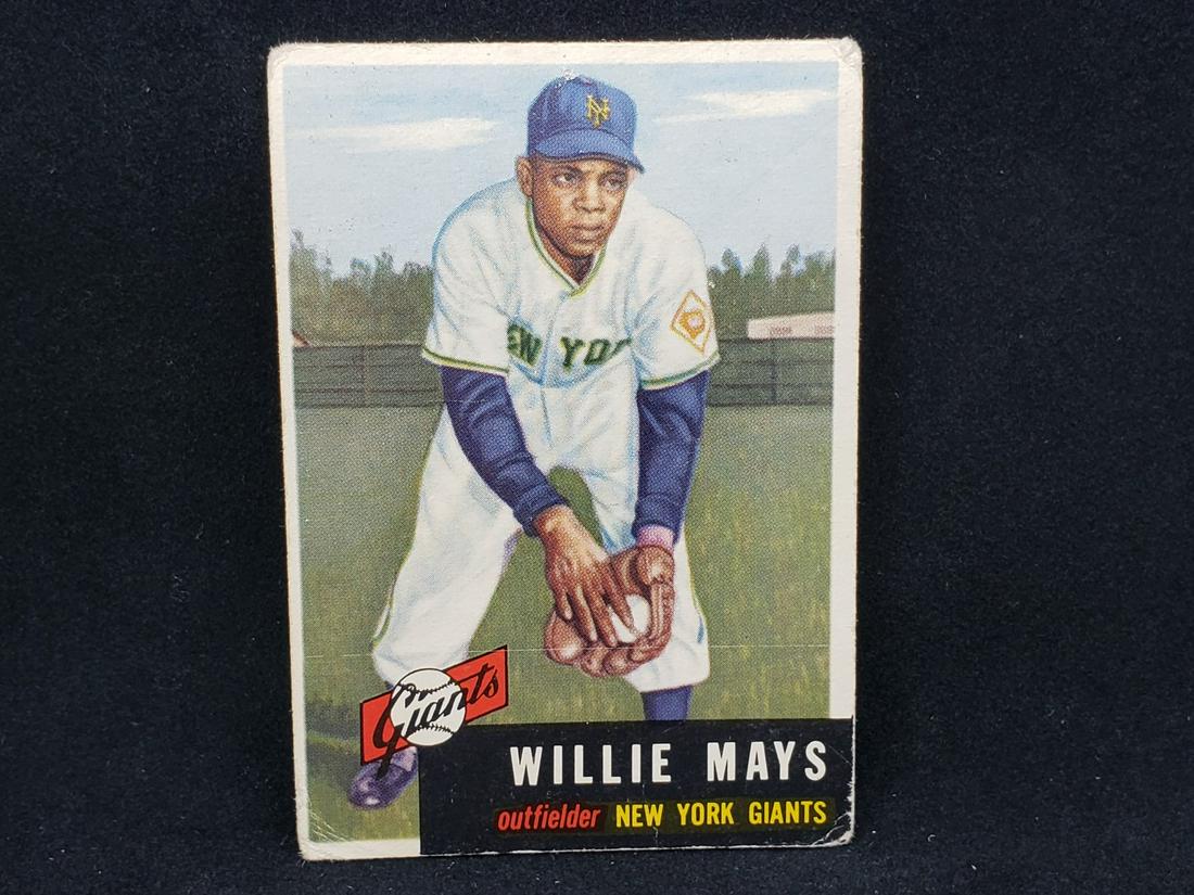 1953 Topps Willie Mays #244 Hi Number Short Print HOF: 1953 Topps Willie Mays #244 Hi Number Short Print HOF