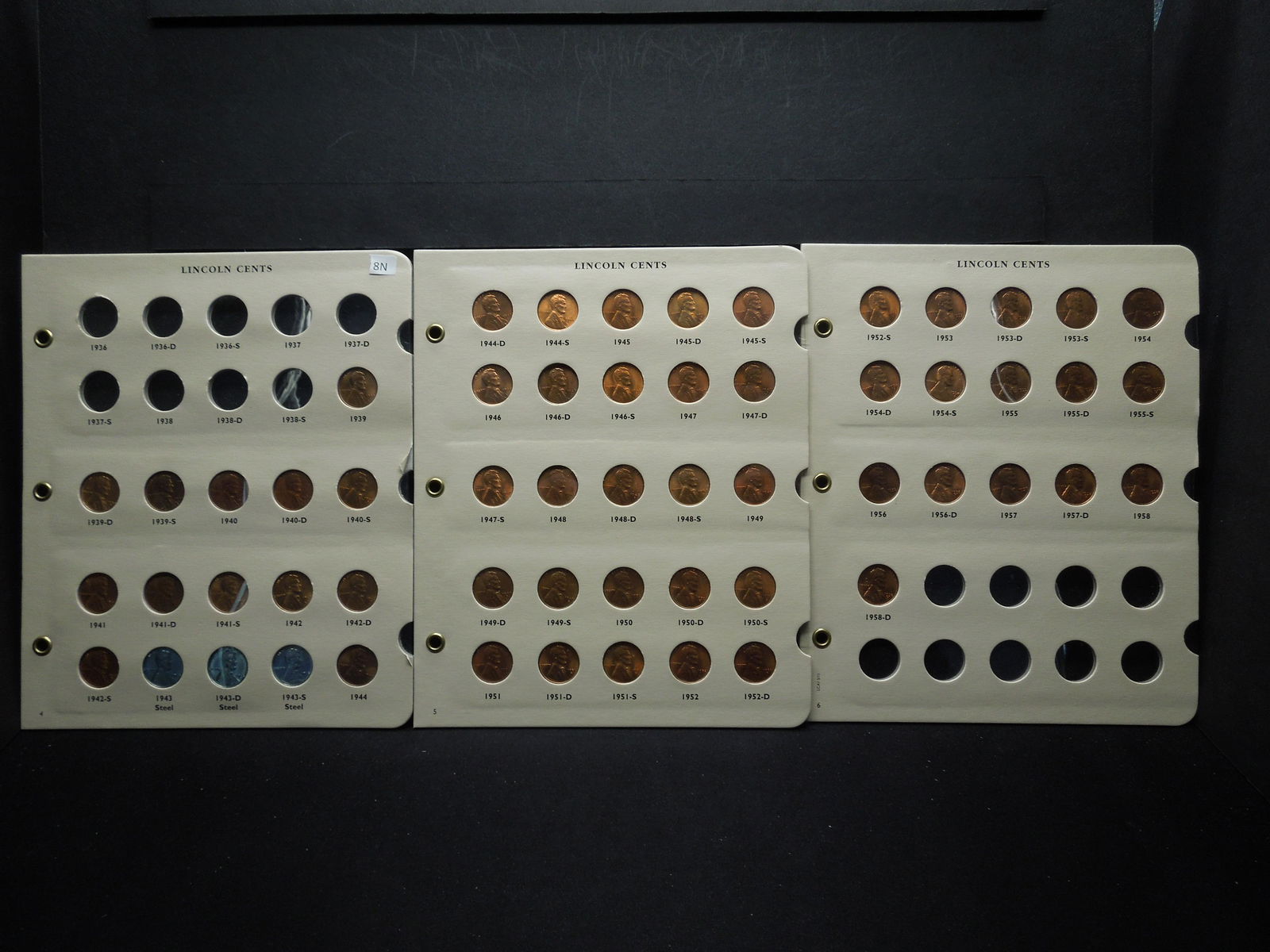 1939-1958 Brilliant Uncirculated 57 Coin Lincoln Wheat (1 of 7)