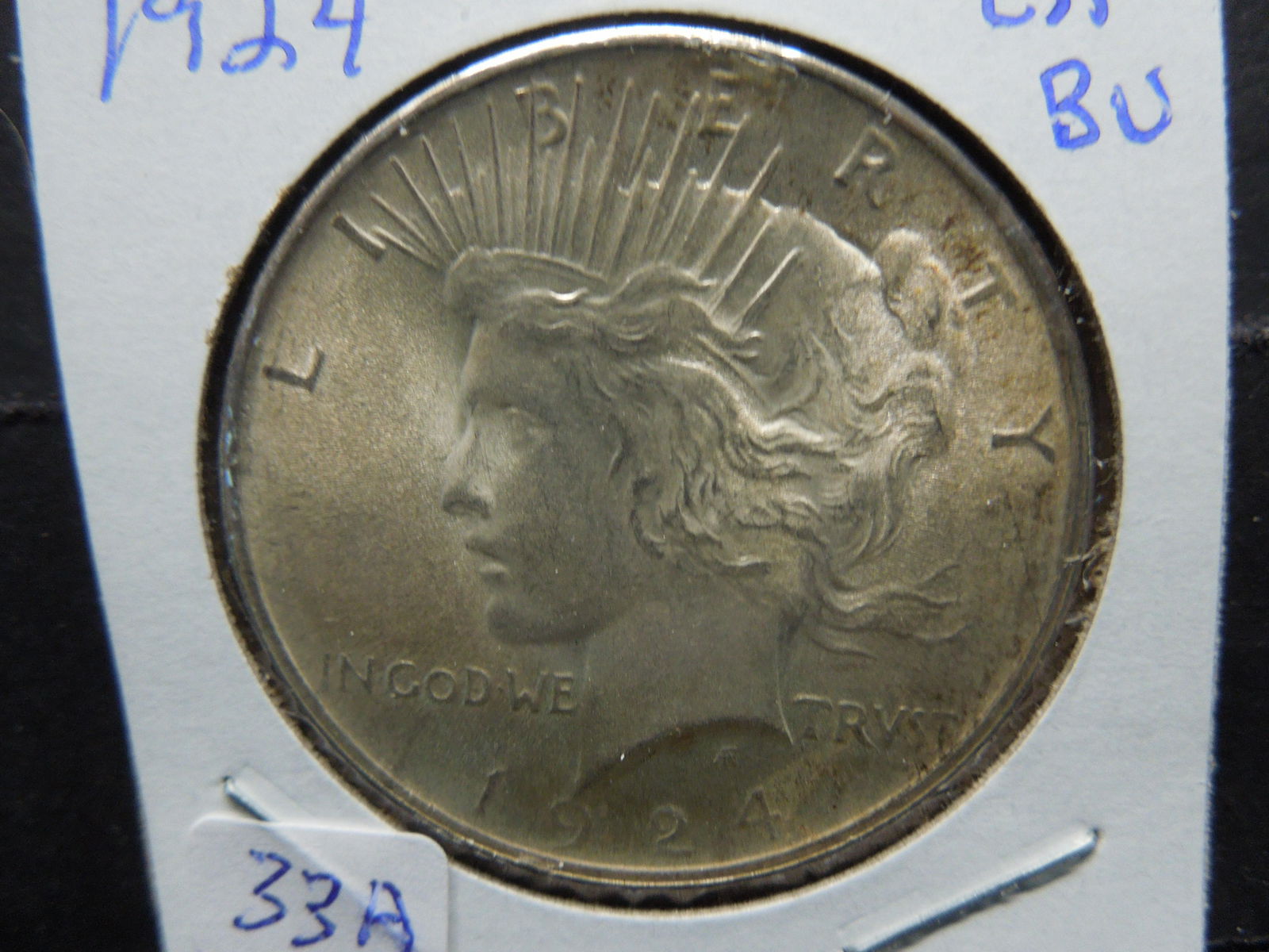 1924 US Peace Dollar.  Very Choice BU. (1 of 3)