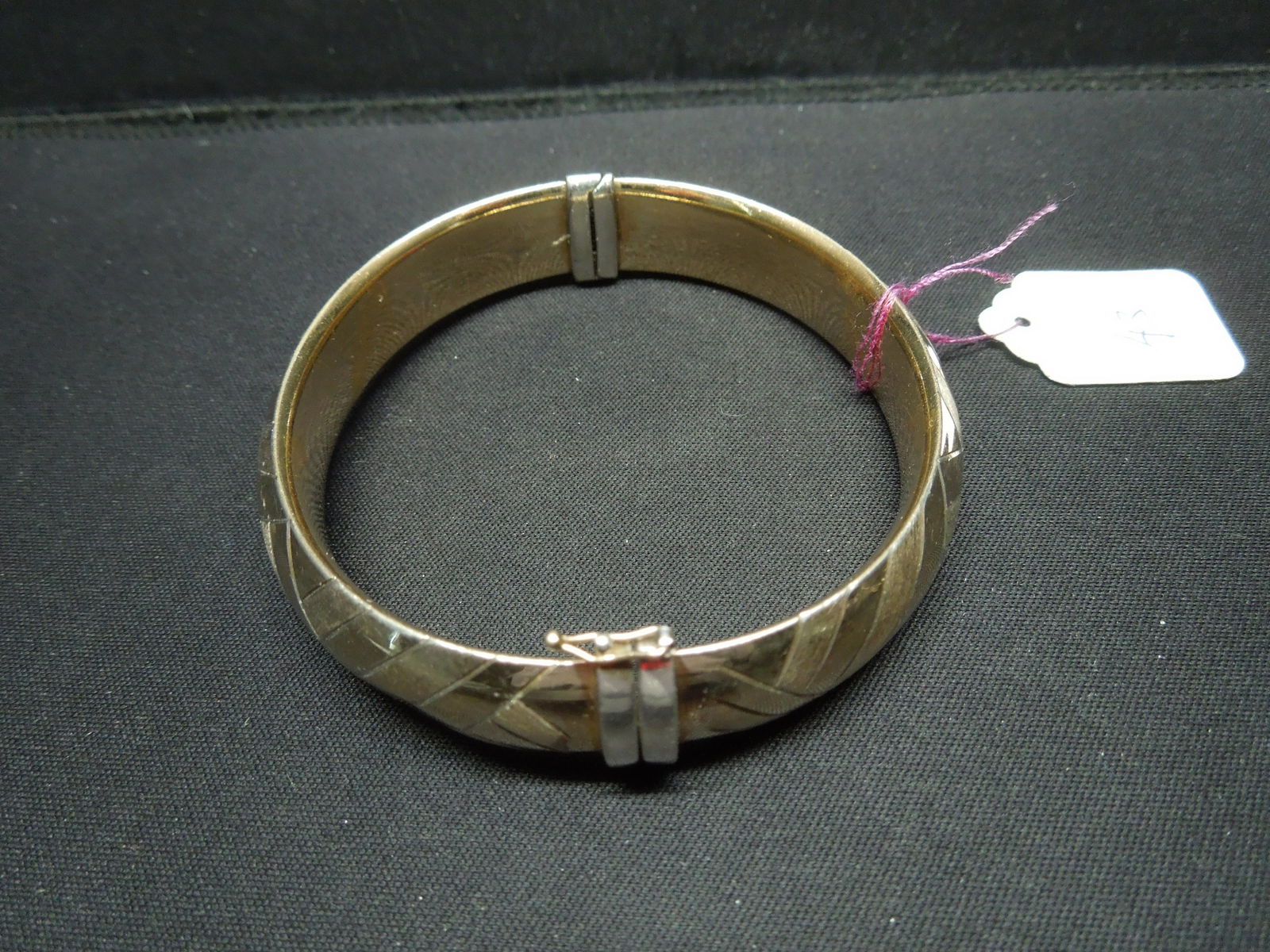 Ladies 14K Gold Filled over sterling cuff bracelet with (1 of 4)
