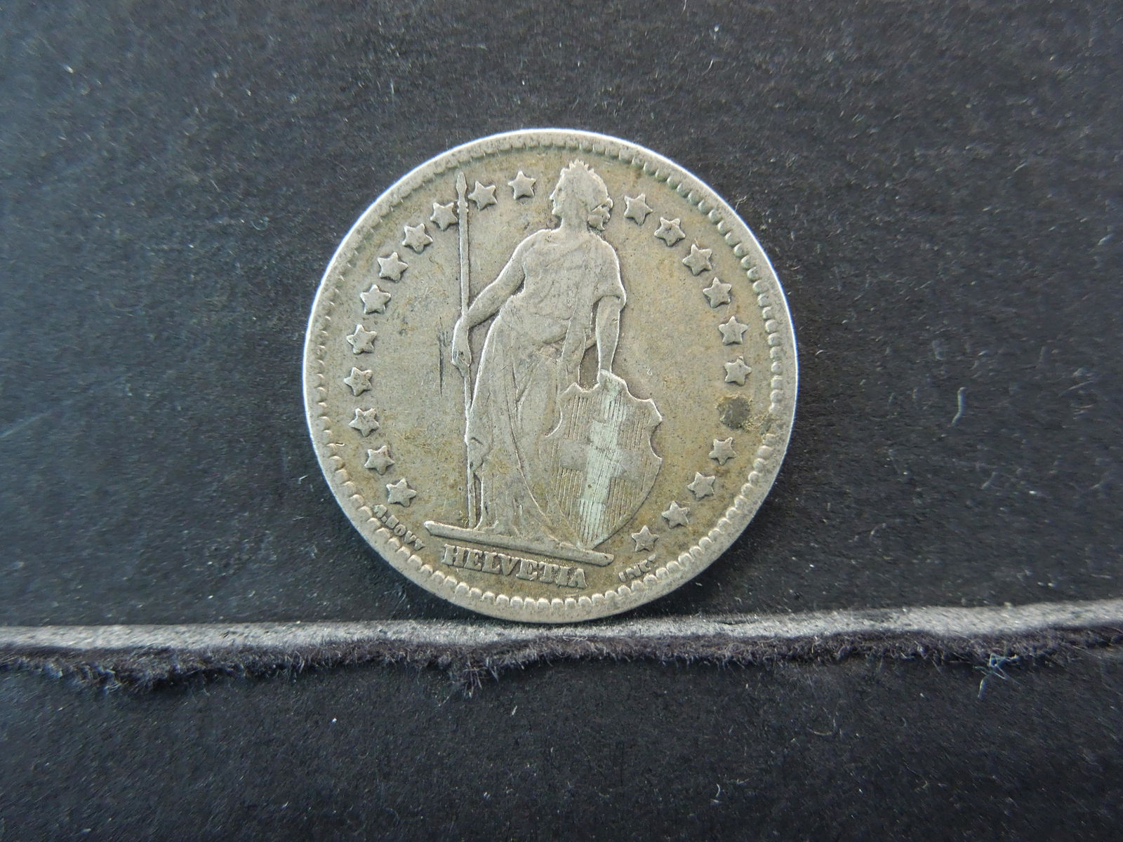 1907-B Switzerland 1 Franc 83.5% Silver Coin.  Coin (1 of 2)