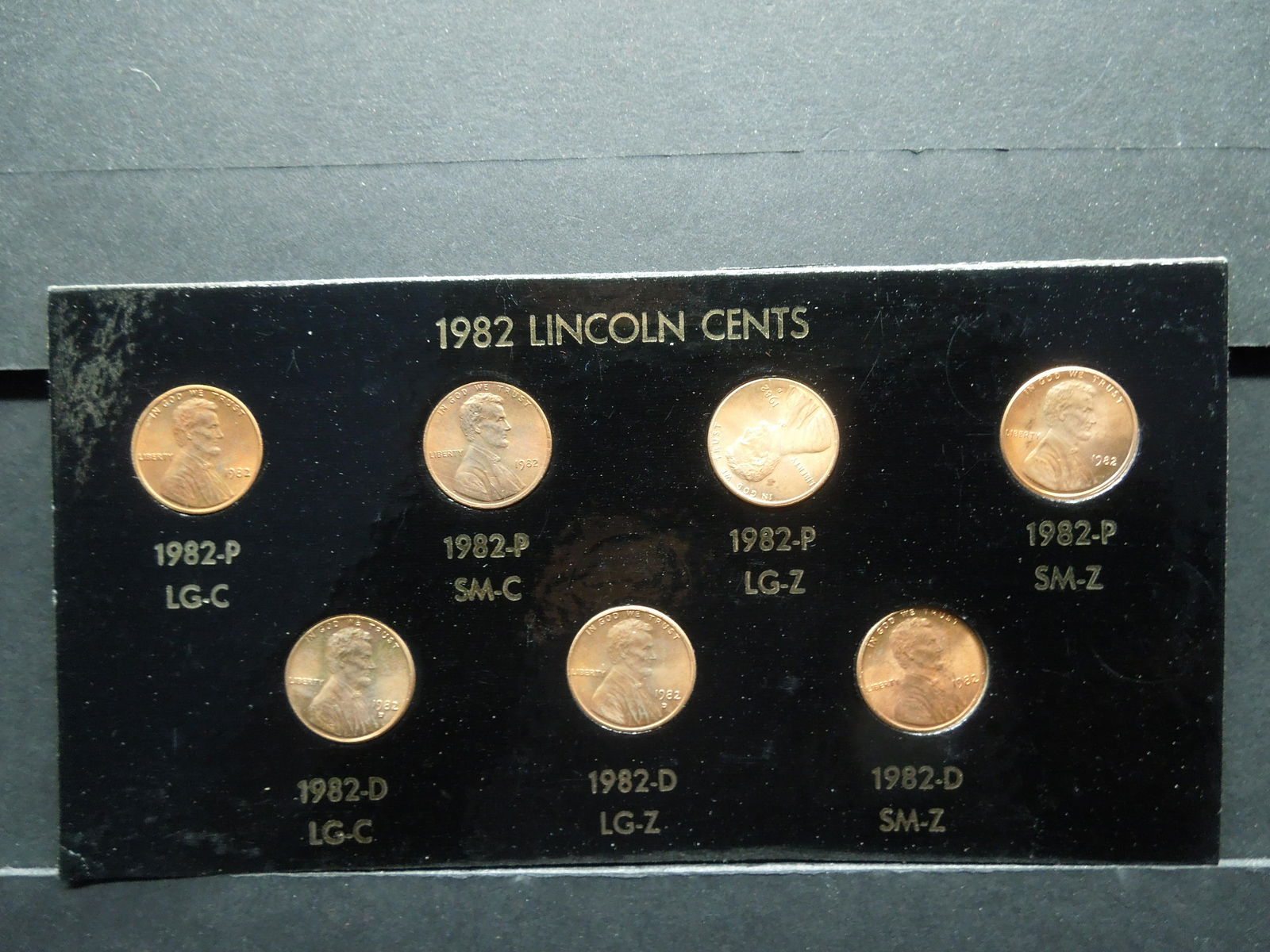 7pc 1982 Lincoln Penny Set All Varieties (1 of 2)