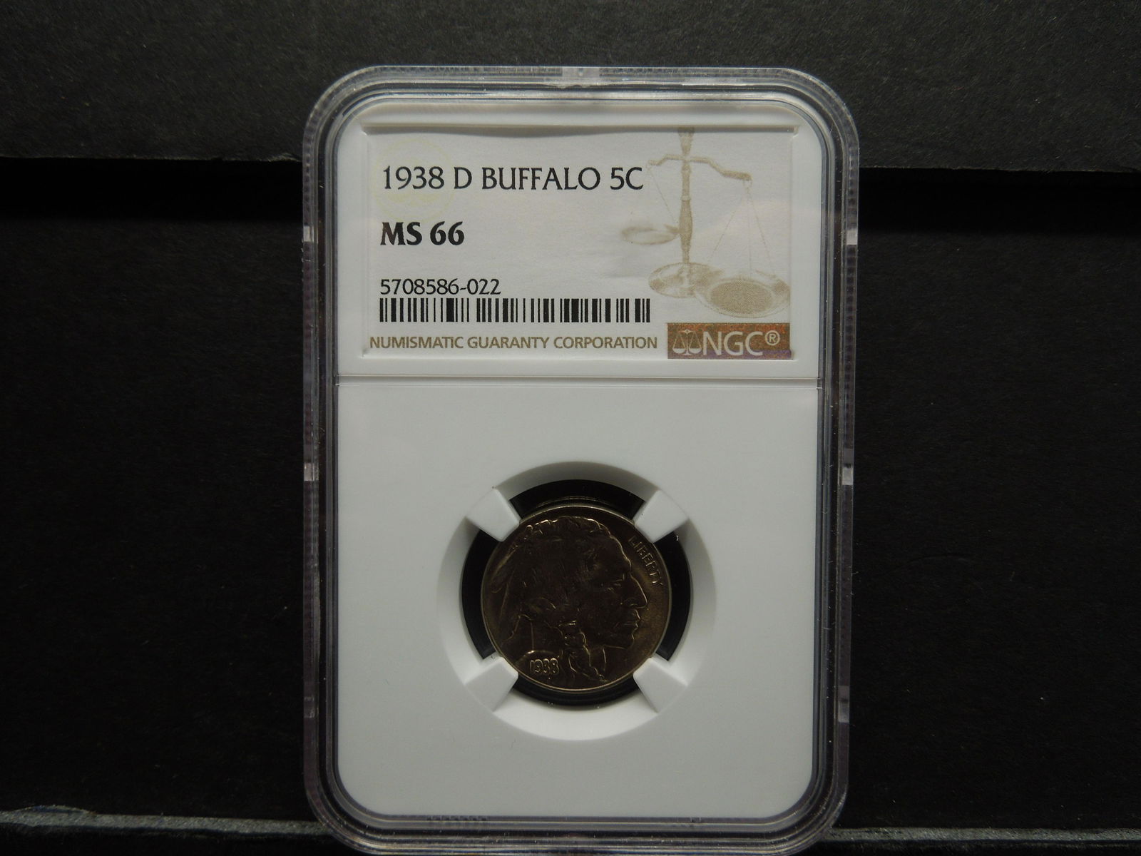 1938-D Buffalo Nickel.  NGC MS66 (1 of 4)