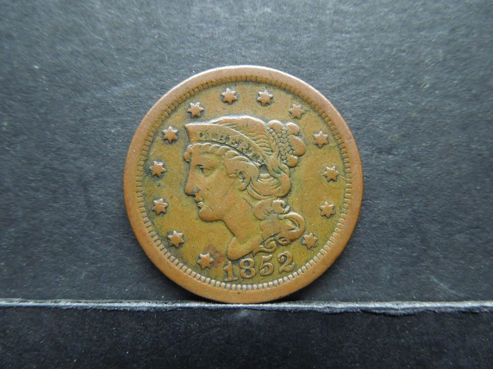 1852 Braided Hair Large Cent Nice Color Full Liberty (1 of 2)
