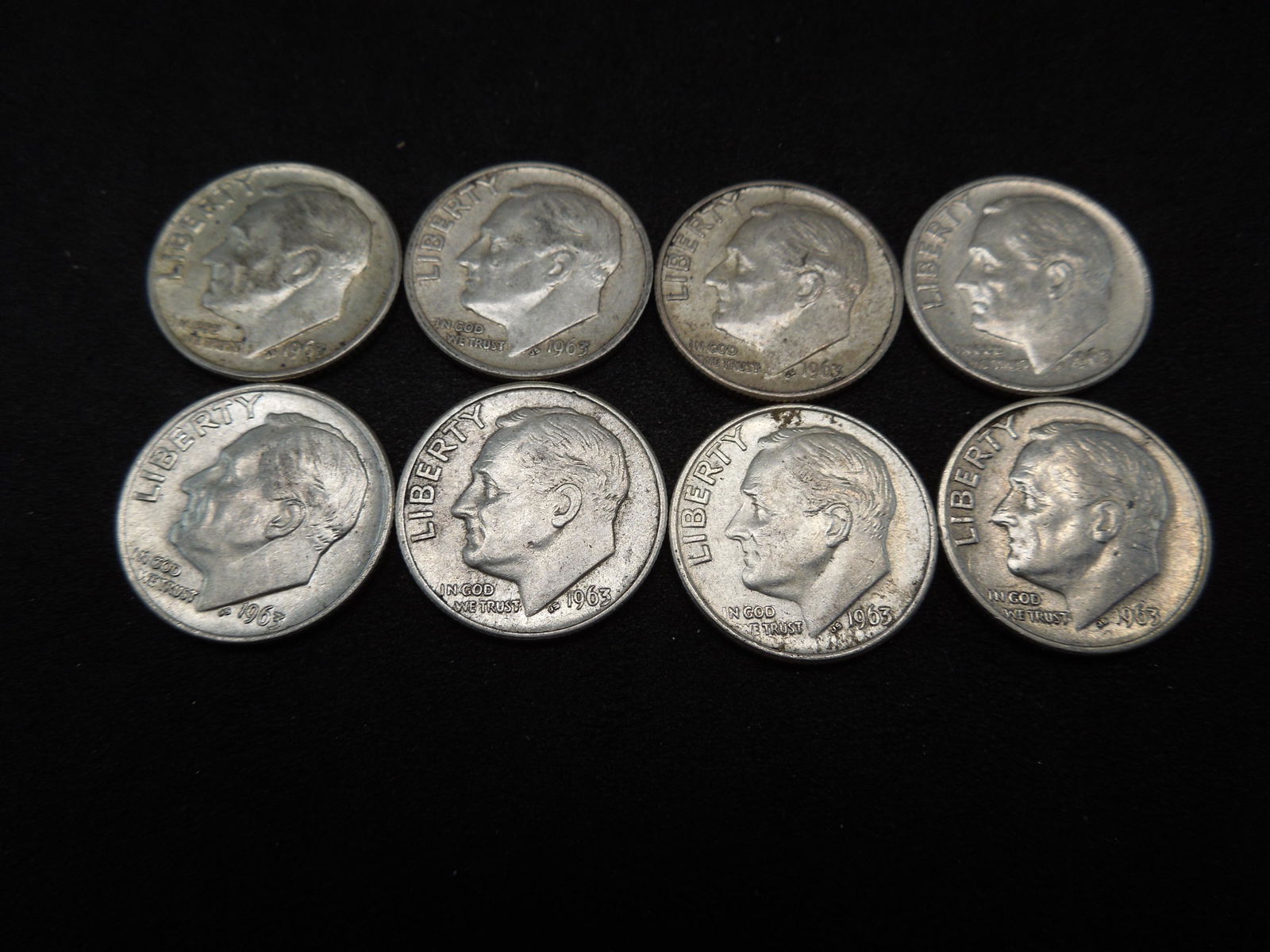 (8) 1963 Roosevelt Dimes (1 of 2)