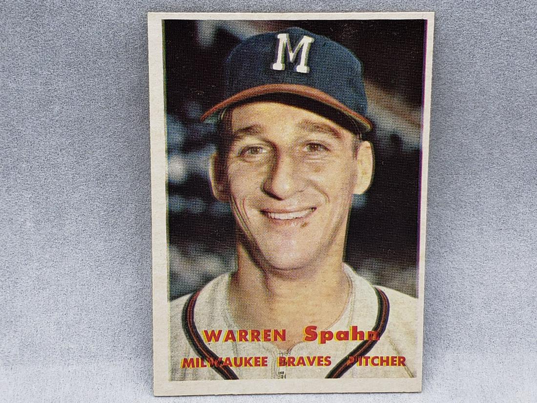 1957 Topps Warren Spahn #90 HOF (1 of 2)