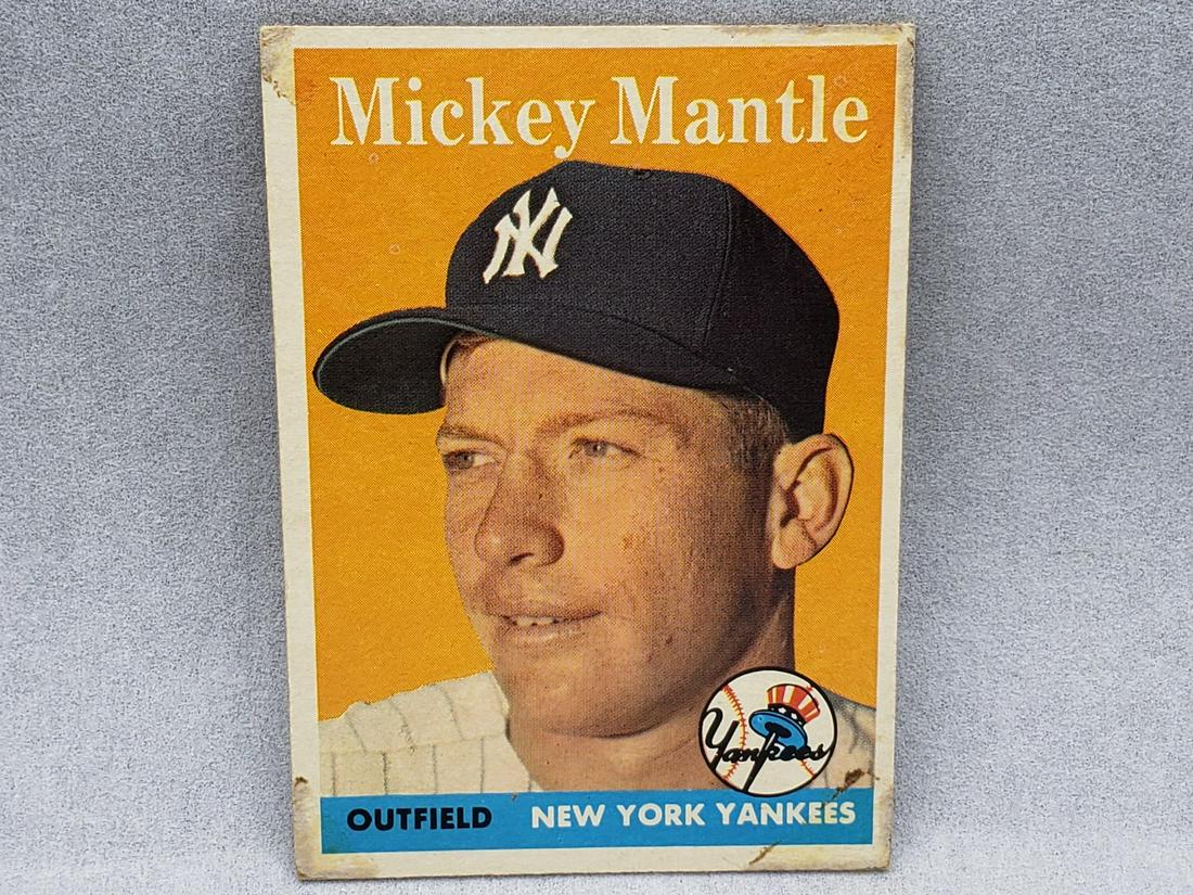 1958 Topps Mickey Mantle #150 HOF (1 of 2)