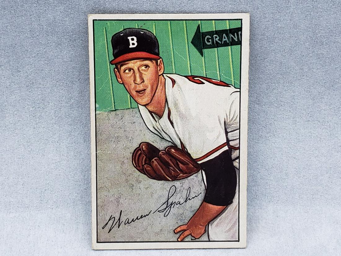 1952 Bowman Warren Spahn #156 HOF (1 of 2)