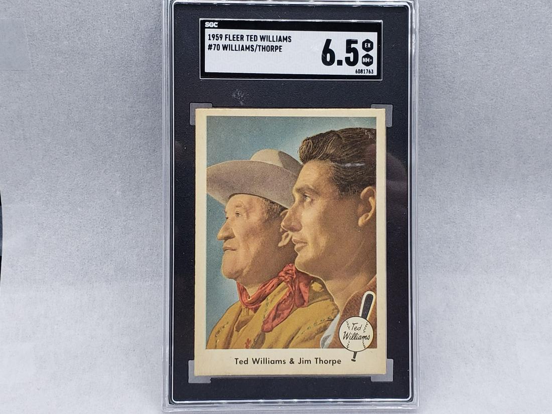1959 Fleer Ted Williams #70 Williams/Jim Thorpe SGC 6.5 (1 of 2)