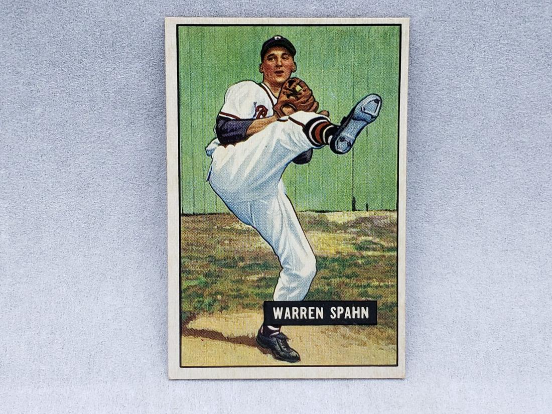 1951 Bowman Warren Spahn #134 HOF (1 of 2)