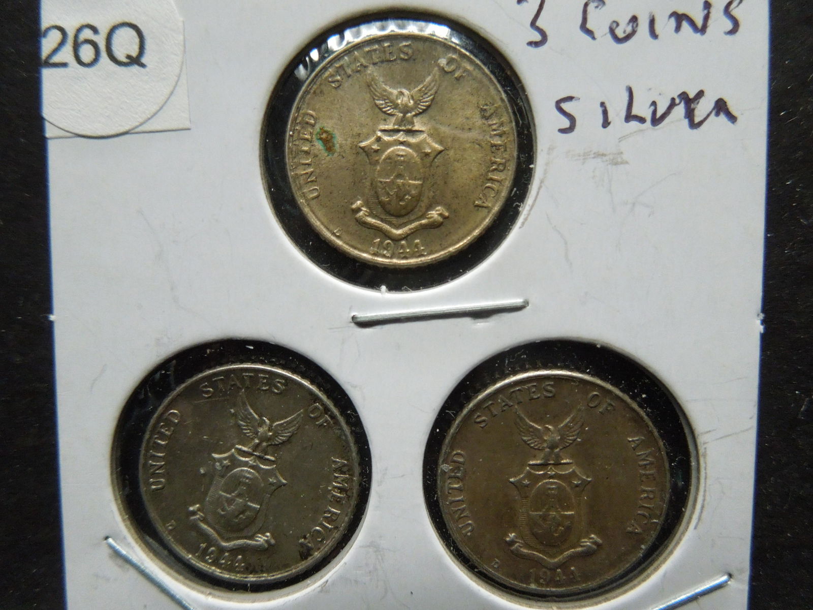 (3) 1944 US Ten Centavos (1 of 2)