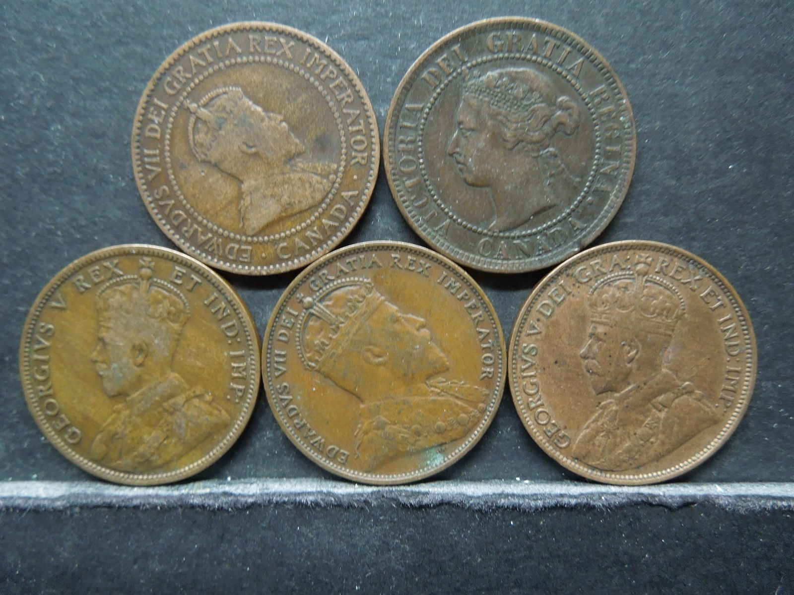 (5) CANADIAN CENTS (1901/1907/1910/1914 & 1911) (1 of 2)