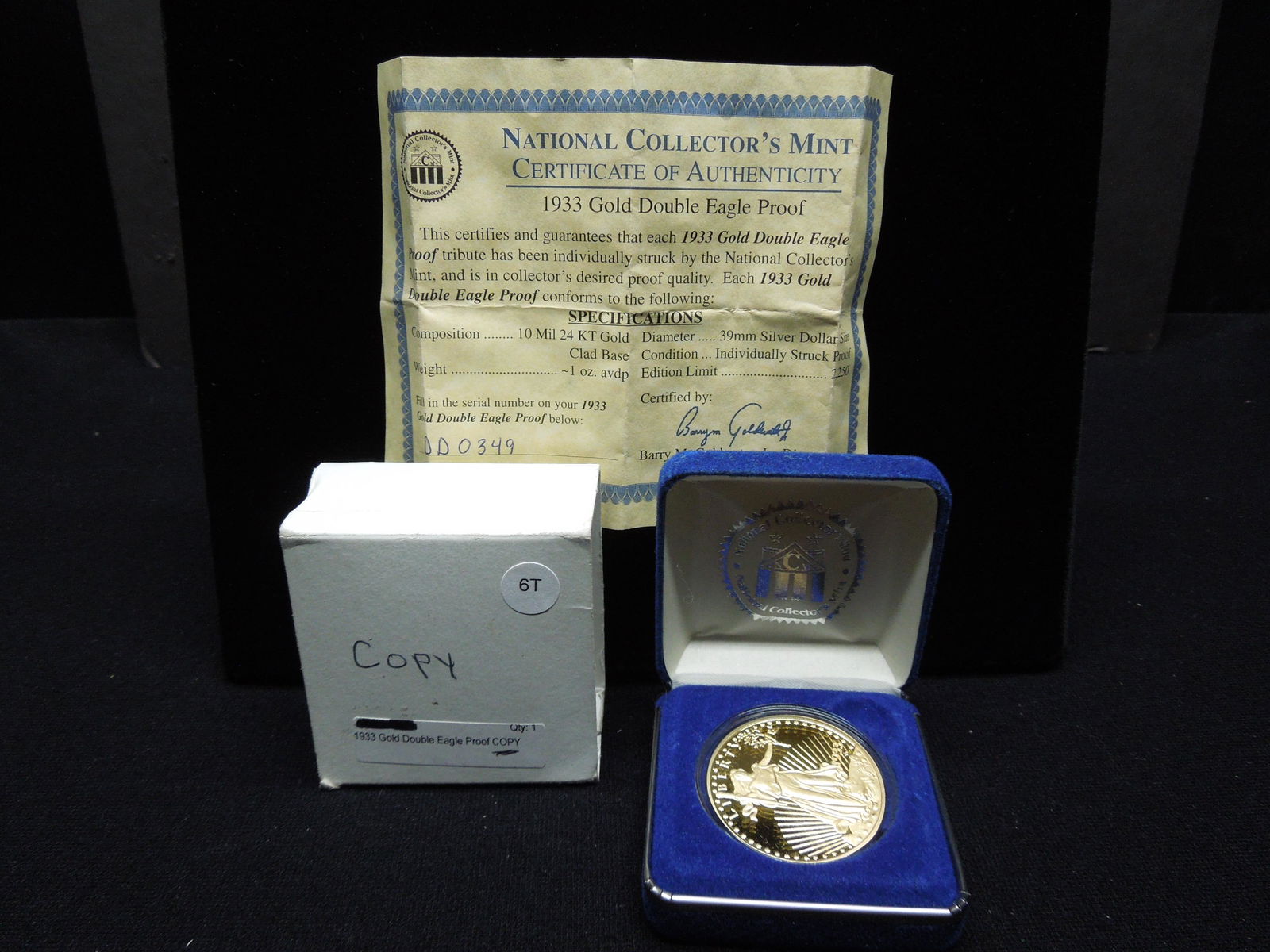 COPY 1933 Gold Double Eagle Proof COPY (1 of 4)