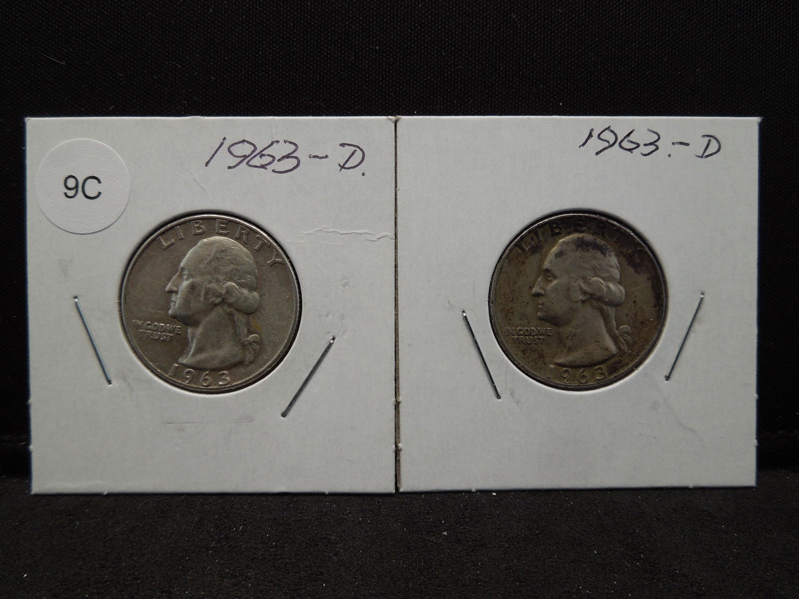 (2) 1963 D Washington Quarters (1 of 3)