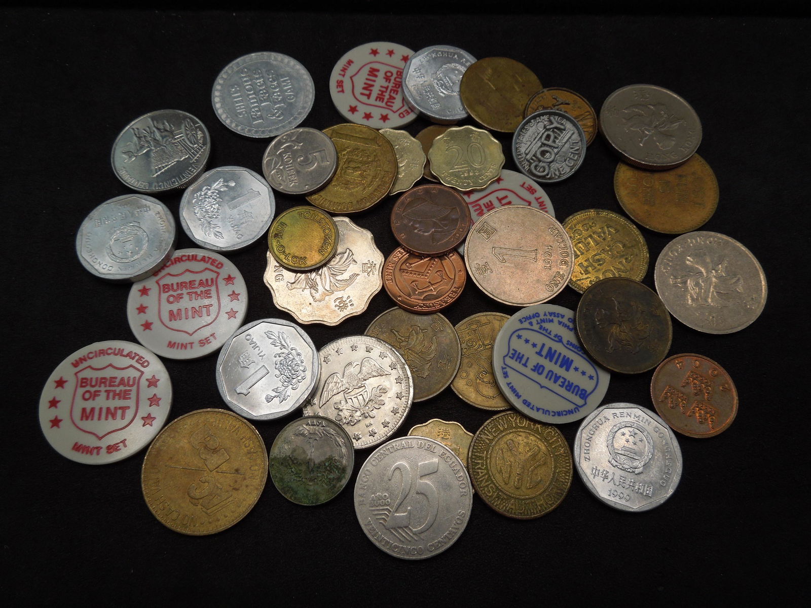 Lot of Misc. Foreign Coins and Tokens (1 of 4)