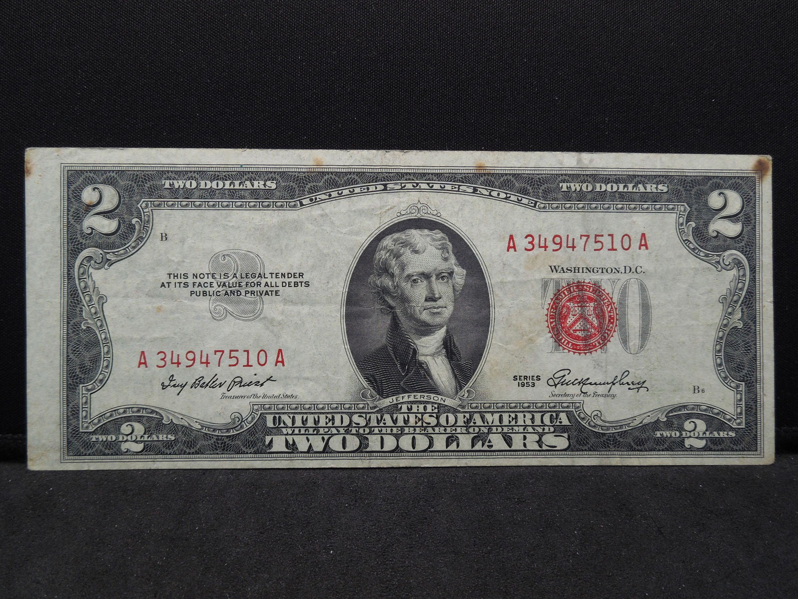 1953 Red Seal Two Dollar Note (1 of 4)