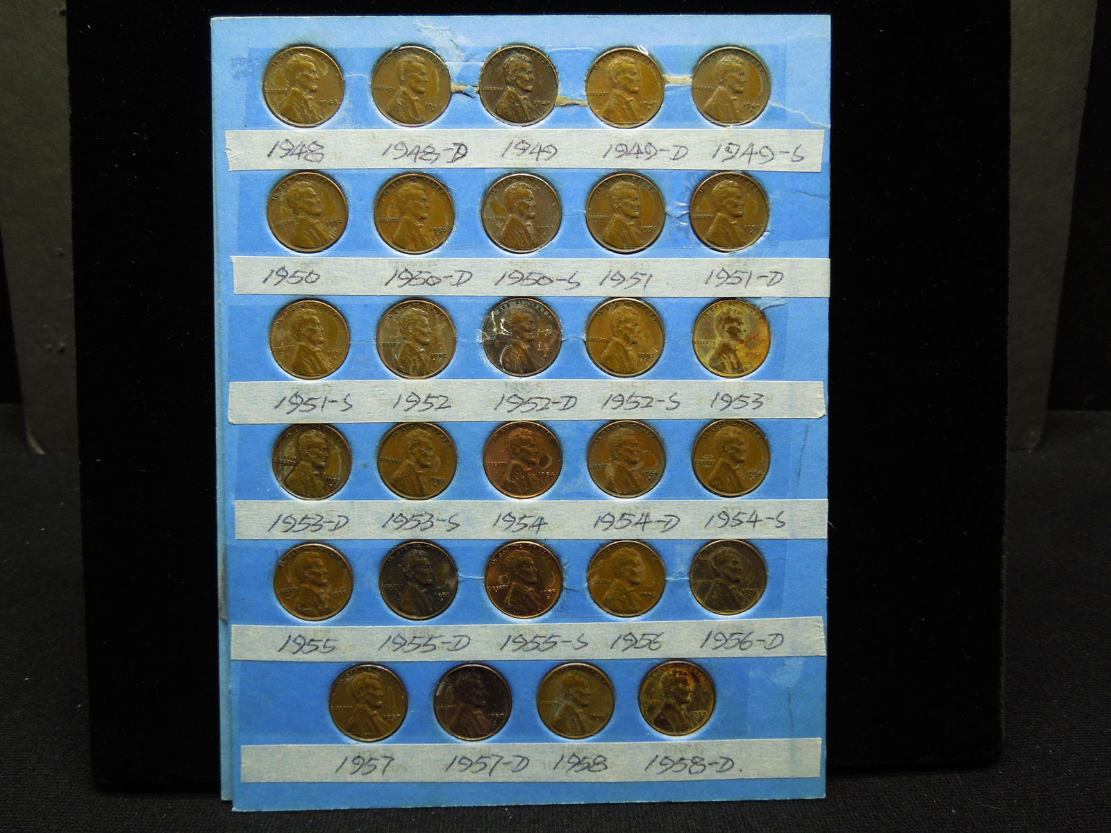 (29) Wheat Cents, 40's and 50's (1 of 3)