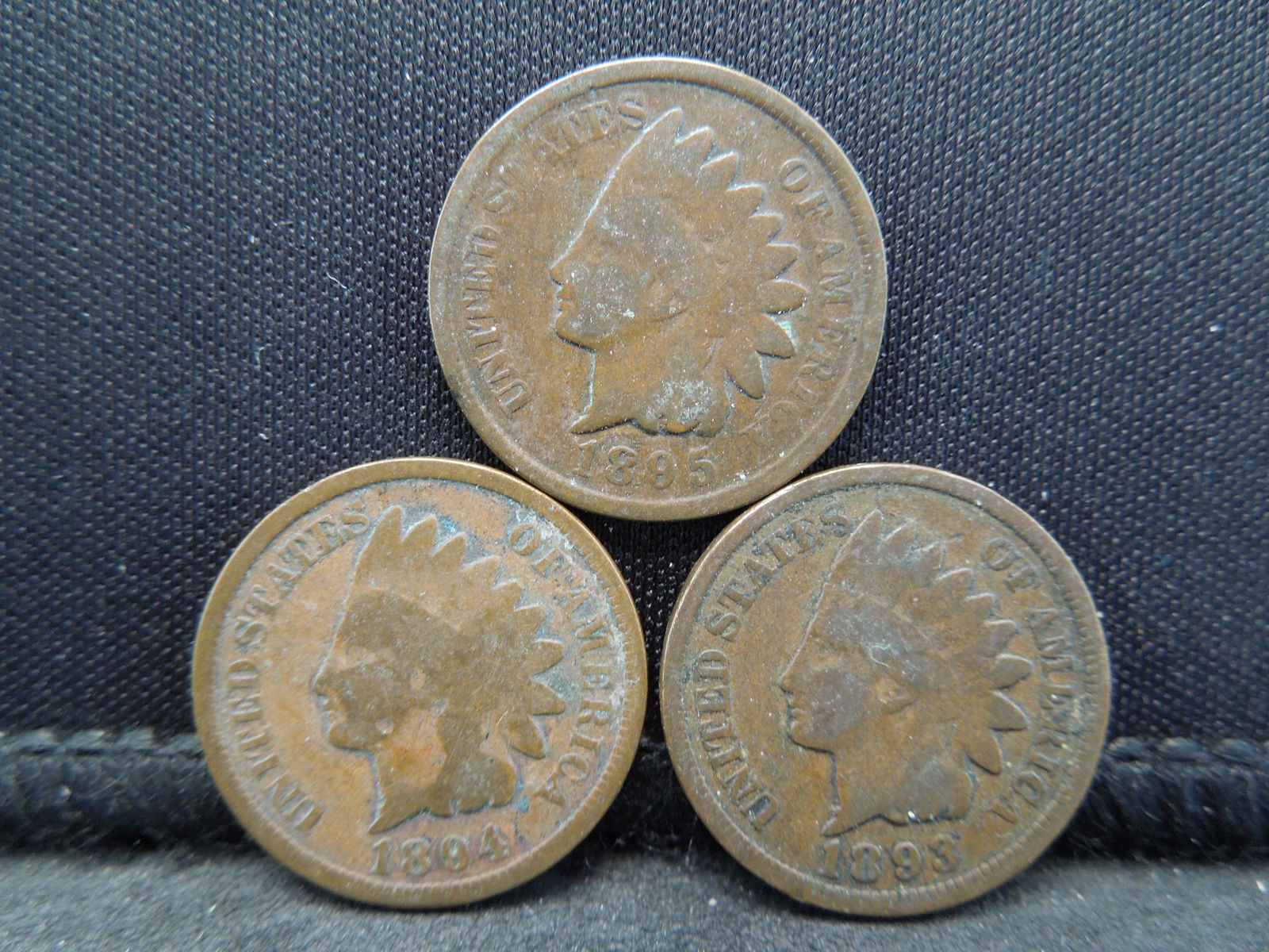 1893 1894 1895 Indian Head Cents. (1 of 2)