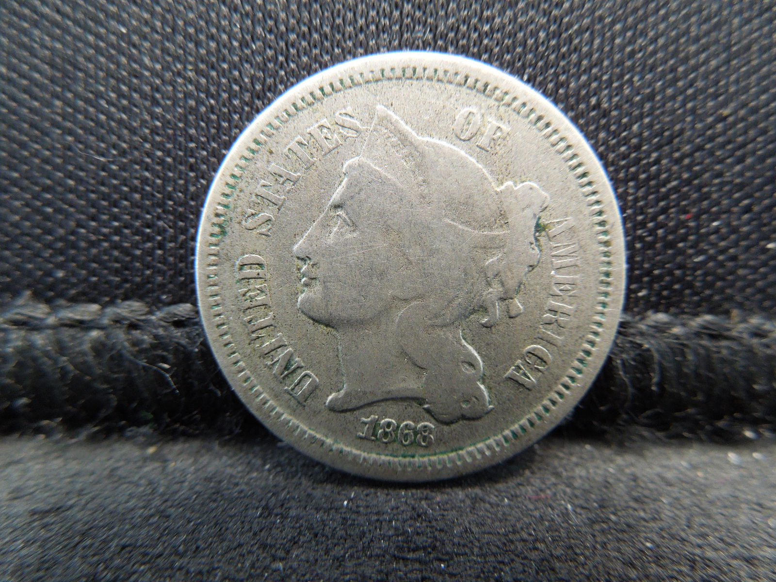 1868 United States 3-Cent Nickel. (1 of 2)