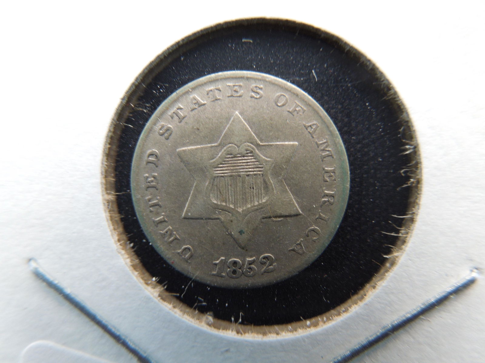 1852 Three Cent Silver.  XF.  Nice type coin.  Some (1 of 3)