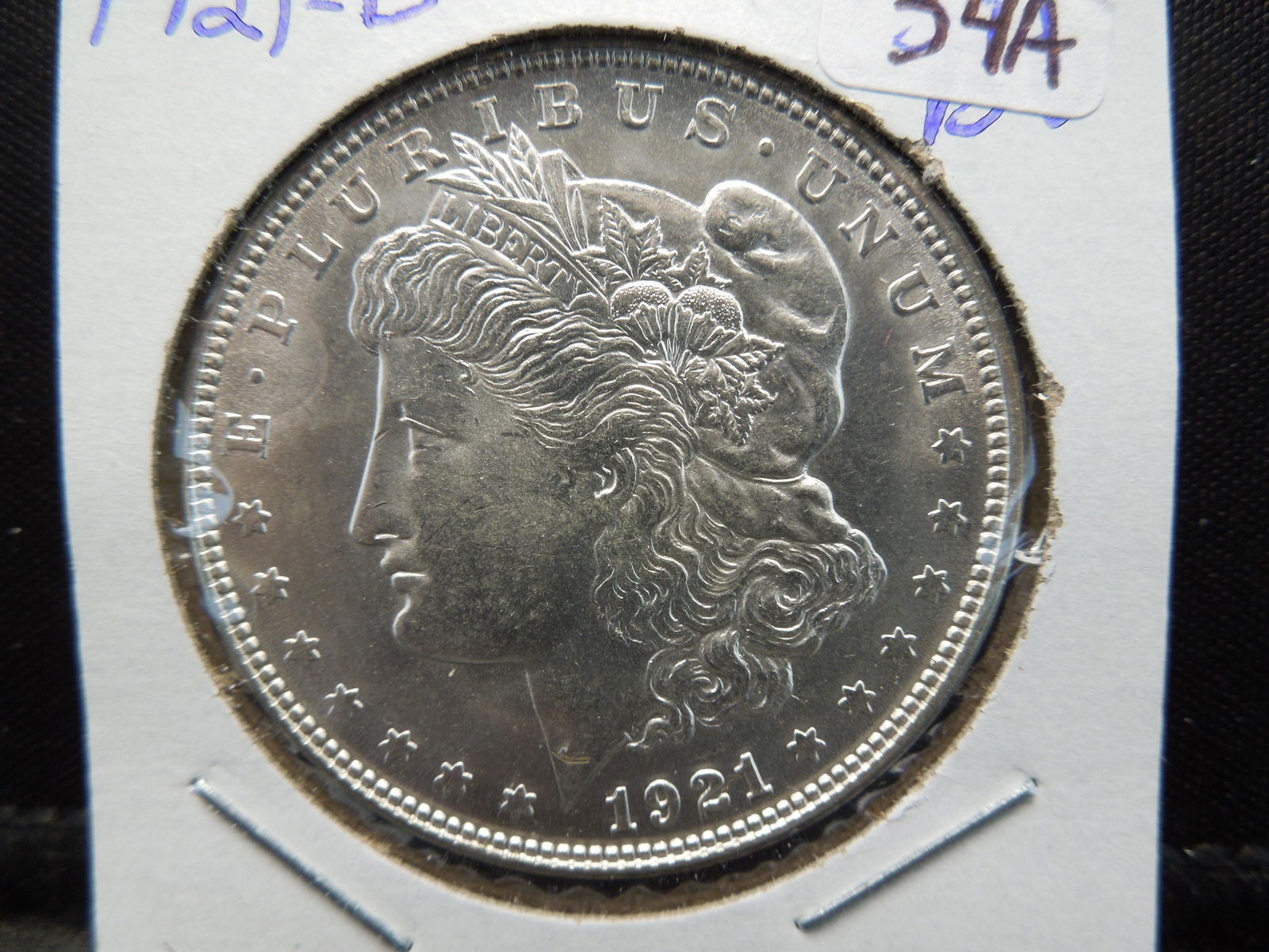 1921-D Morgan Dollar.  Nice BU. (1 of 3)