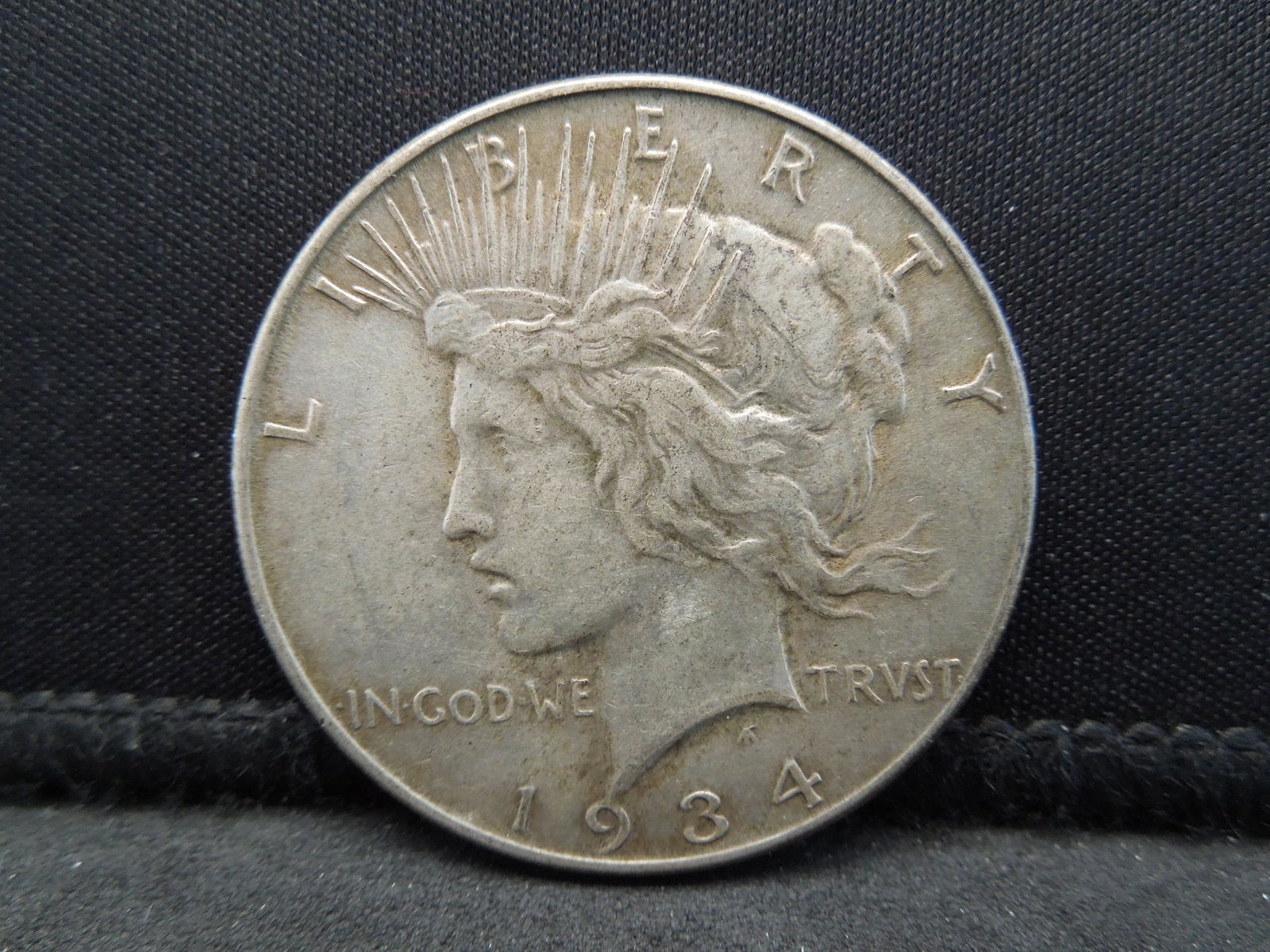 1934 Semi-Key Date Peace Silver Dollar. (1 of 2)
