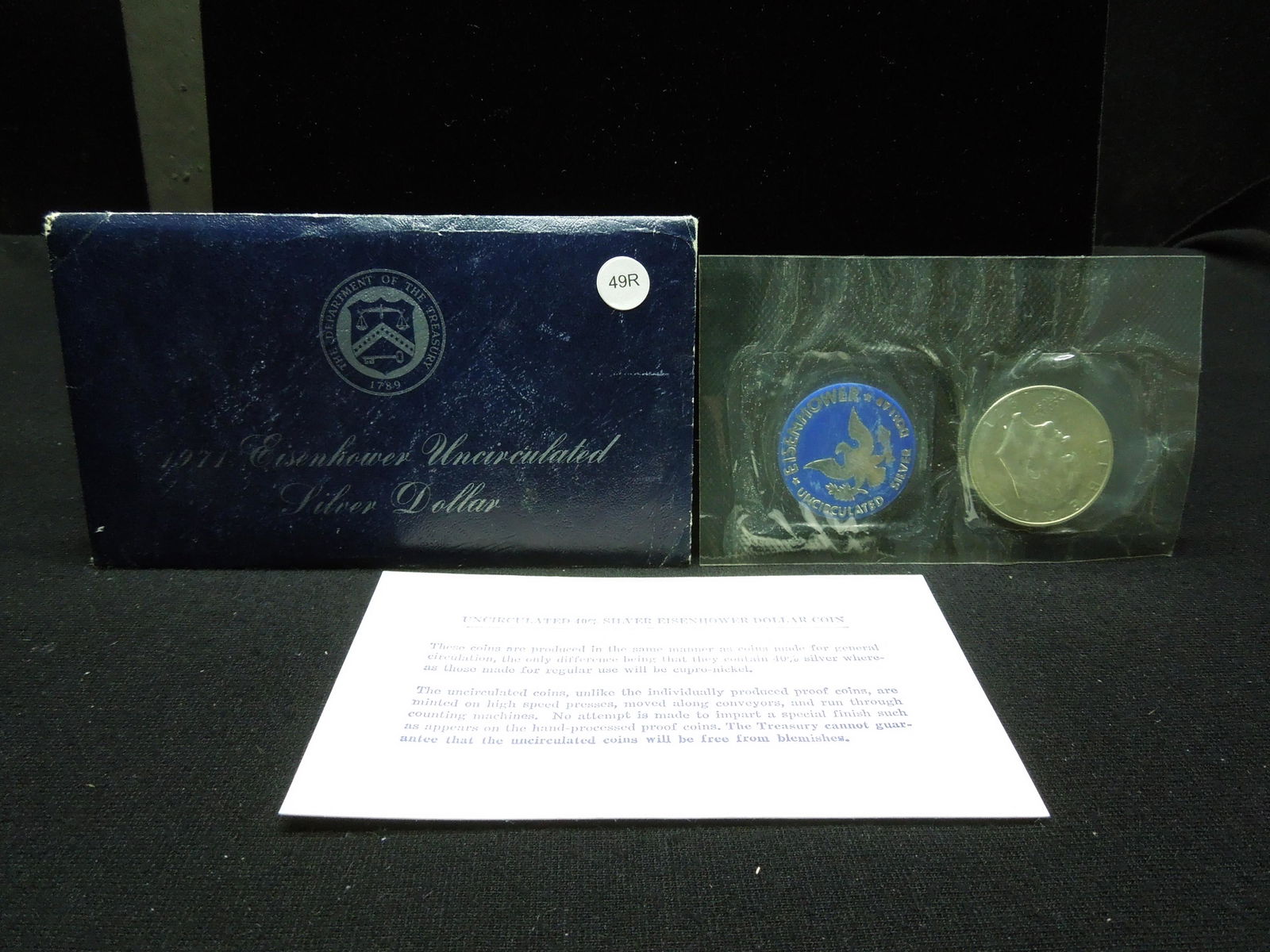 1971 UNC Ike Silver Dollar In Blue Pack (1 of 4)