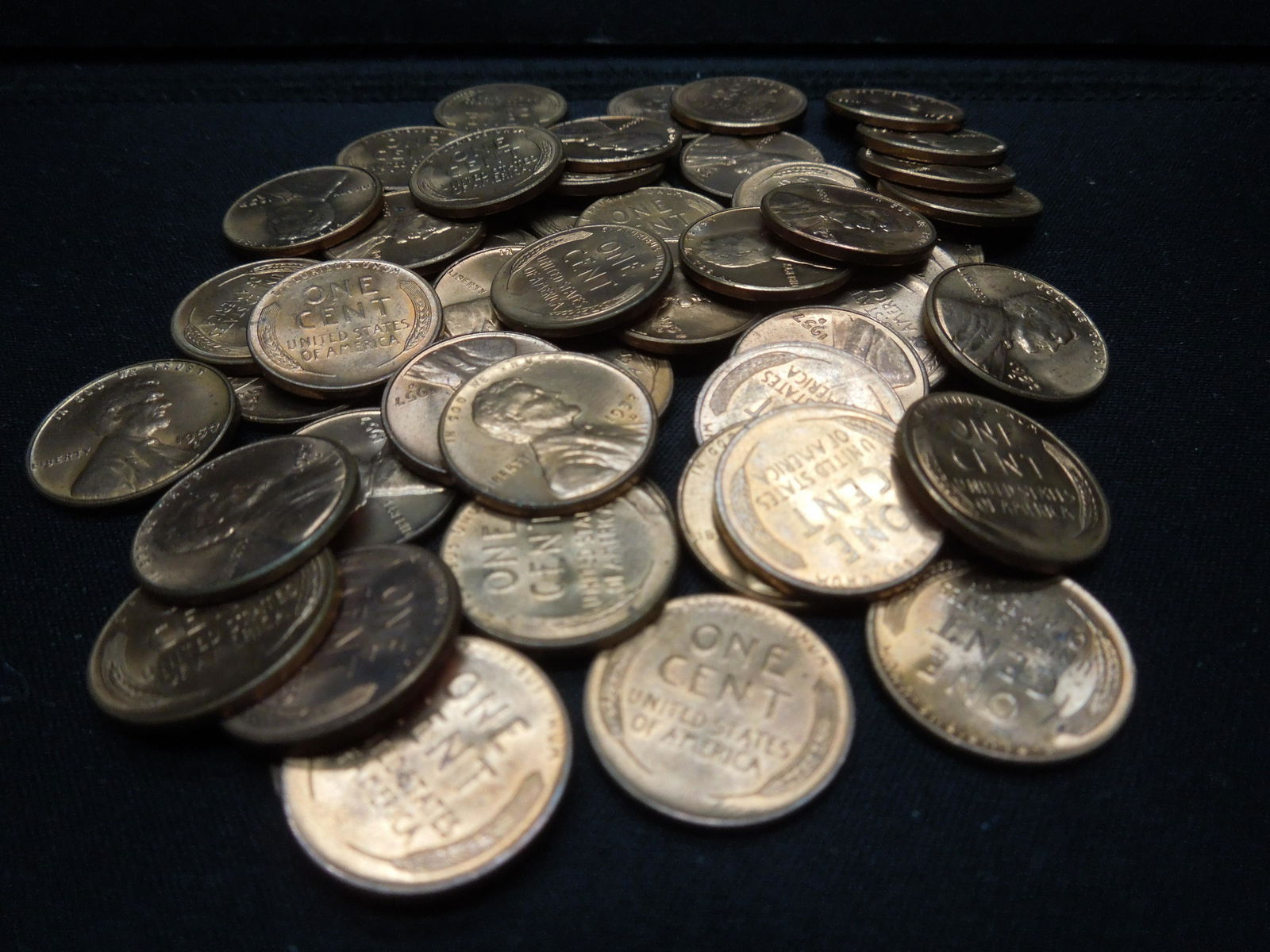 Approx. (50) 1957 D Wheat Cents (1 of 5)