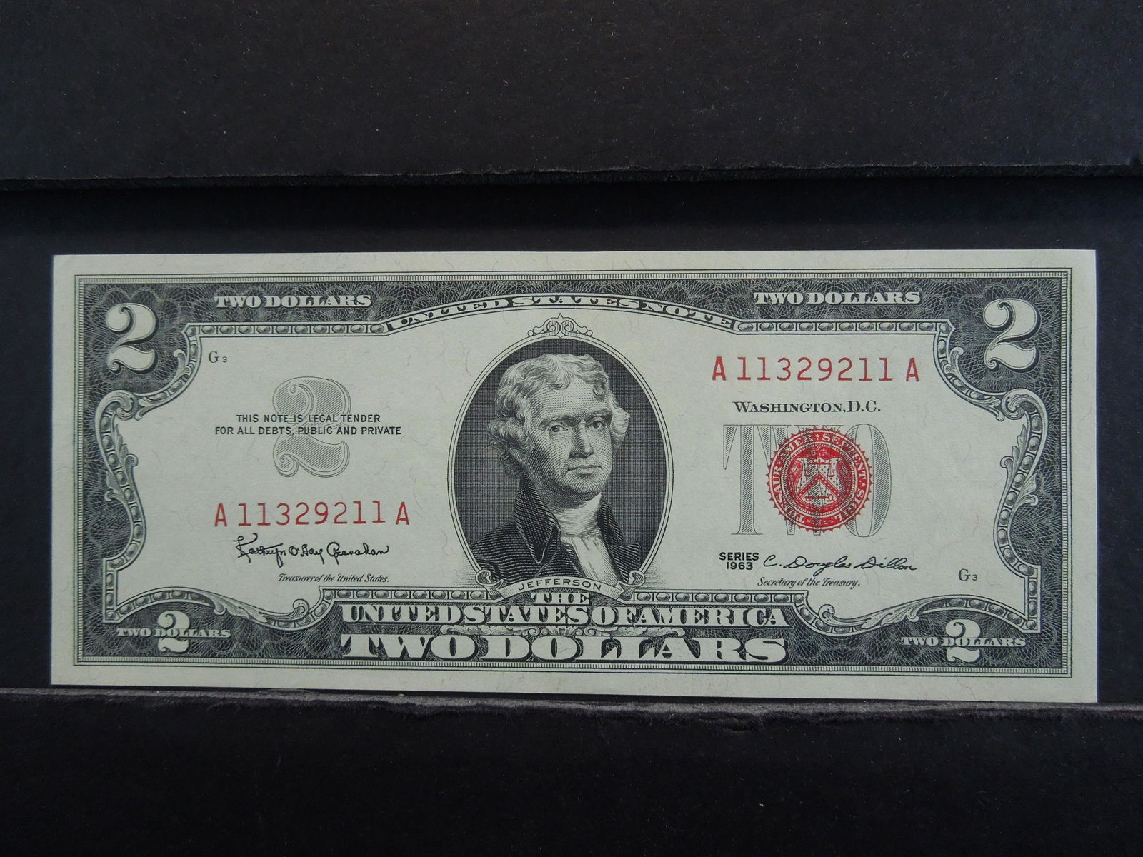 1963 Red Seal Two Dollar Note (1 of 3)