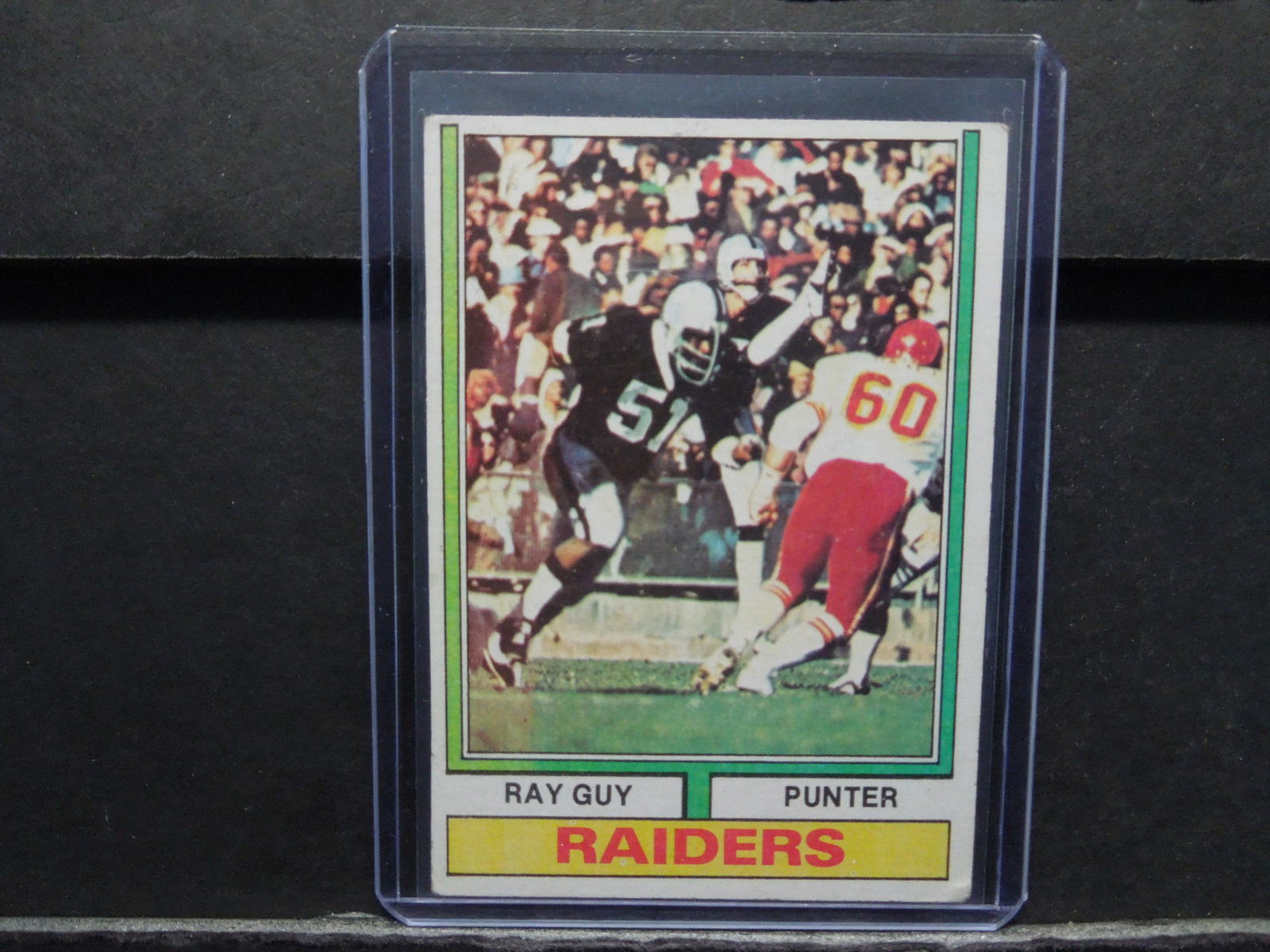 1974 Ray Guy Rookie Card Topps #219 Football Card (1 of 2)