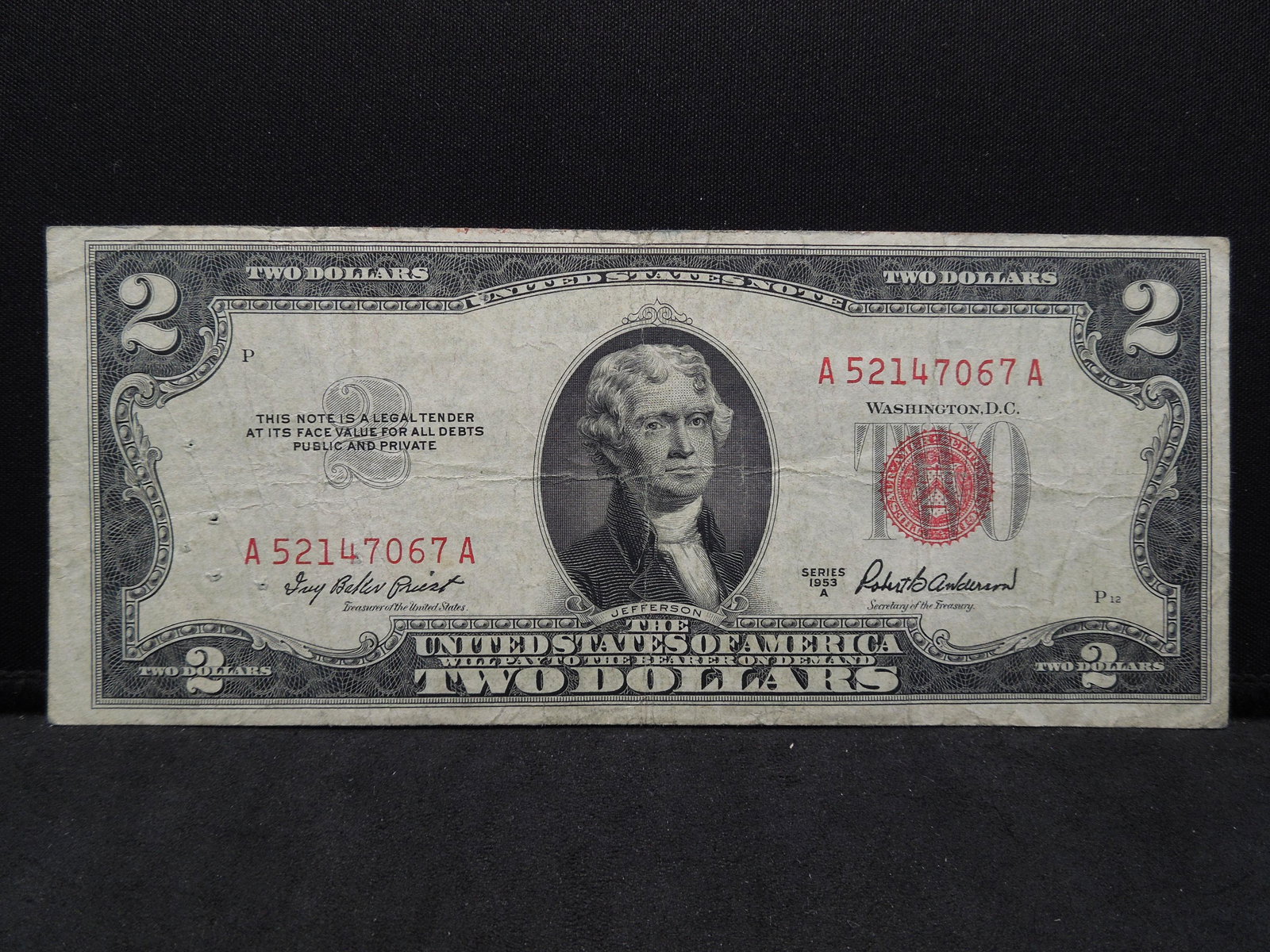 1953 A Series $2 Red Seal (1 of 4)