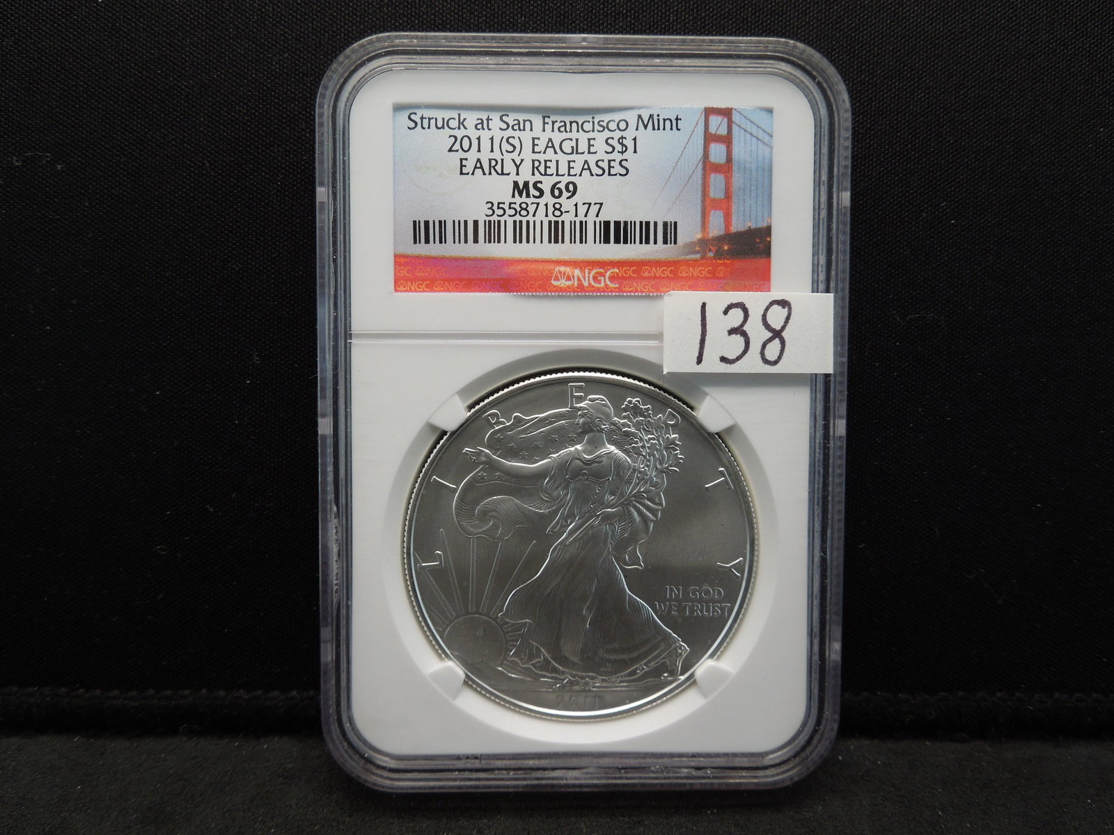 2011 (S) American Silver Eagle.  NGC MS69 (1 of 4)