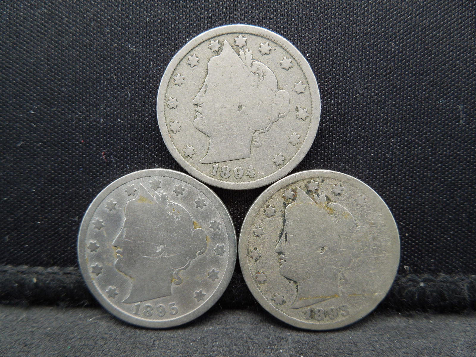 1893 1894 1895 V-Nickels. (1 of 2)