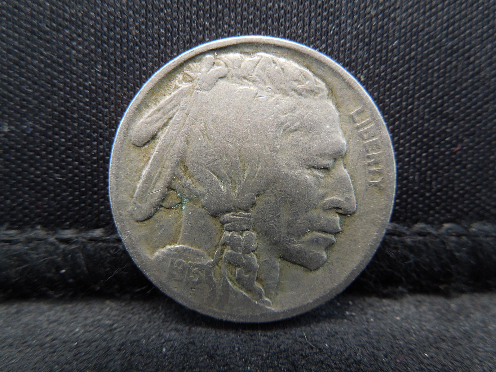 1913 Type One Buffalo Nickel, Glue on Reverse (1 of 2)