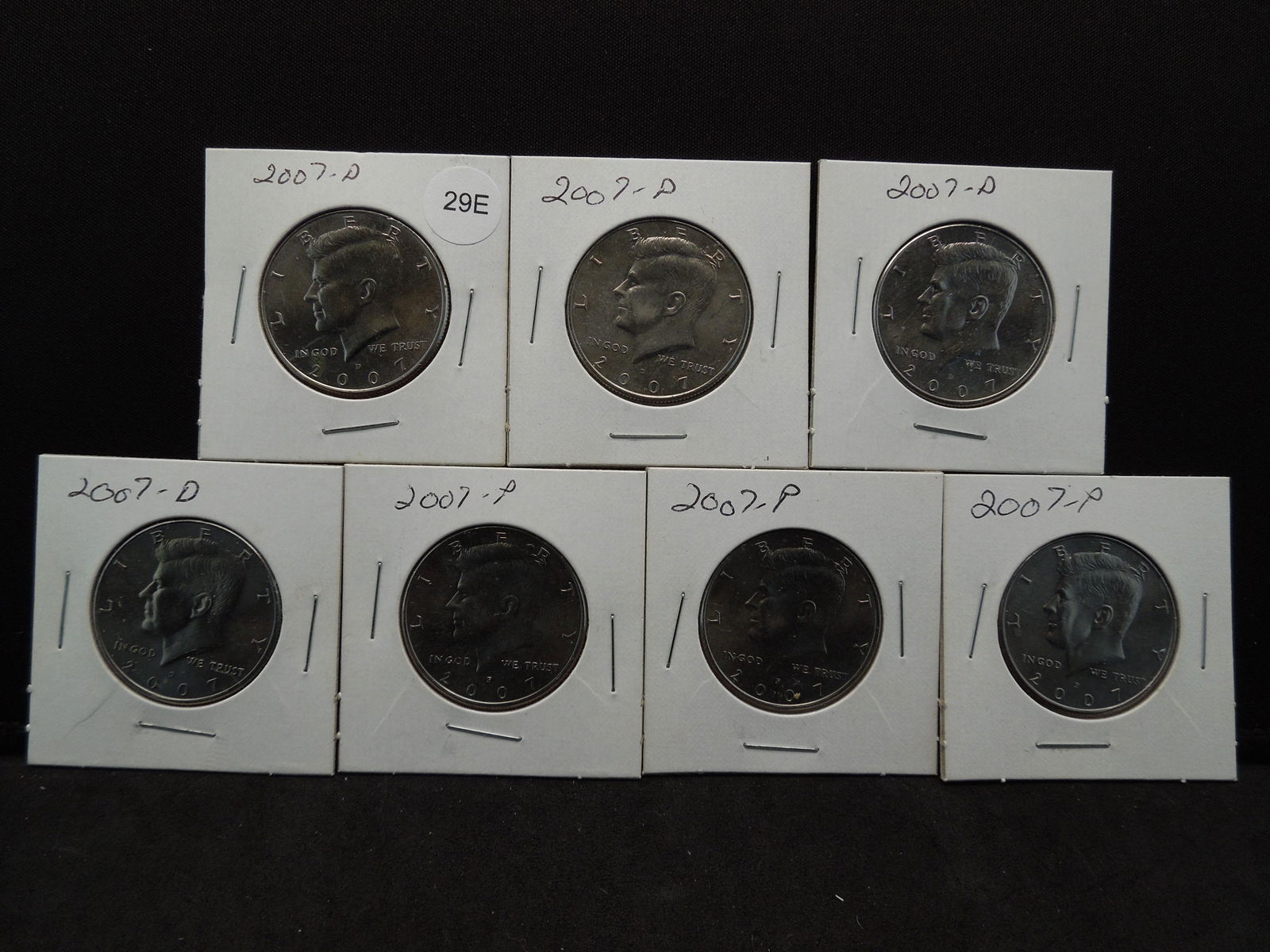 (3) 2007, (4) 2007 D Kennedy Half Dollars (1 of 9)