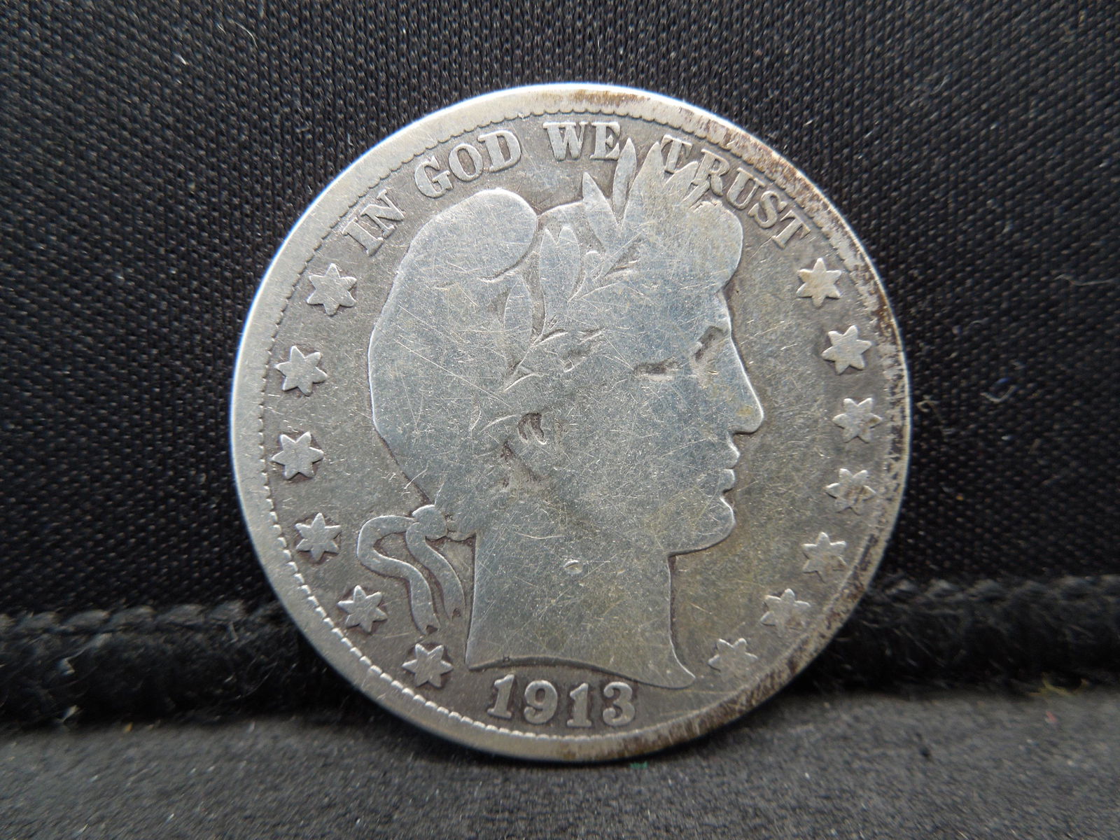 1913-S Semi-Key Date Barber Half Dollar. (1 of 2)
