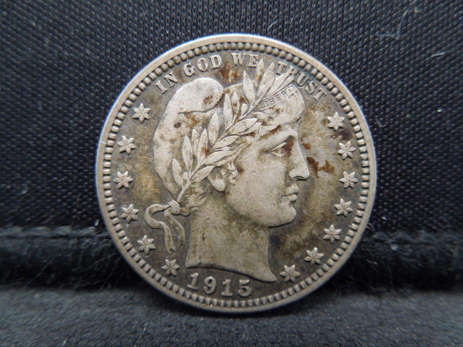 1915-D Very High Grade Barber Quarter.  Full Bold (1 of 2)