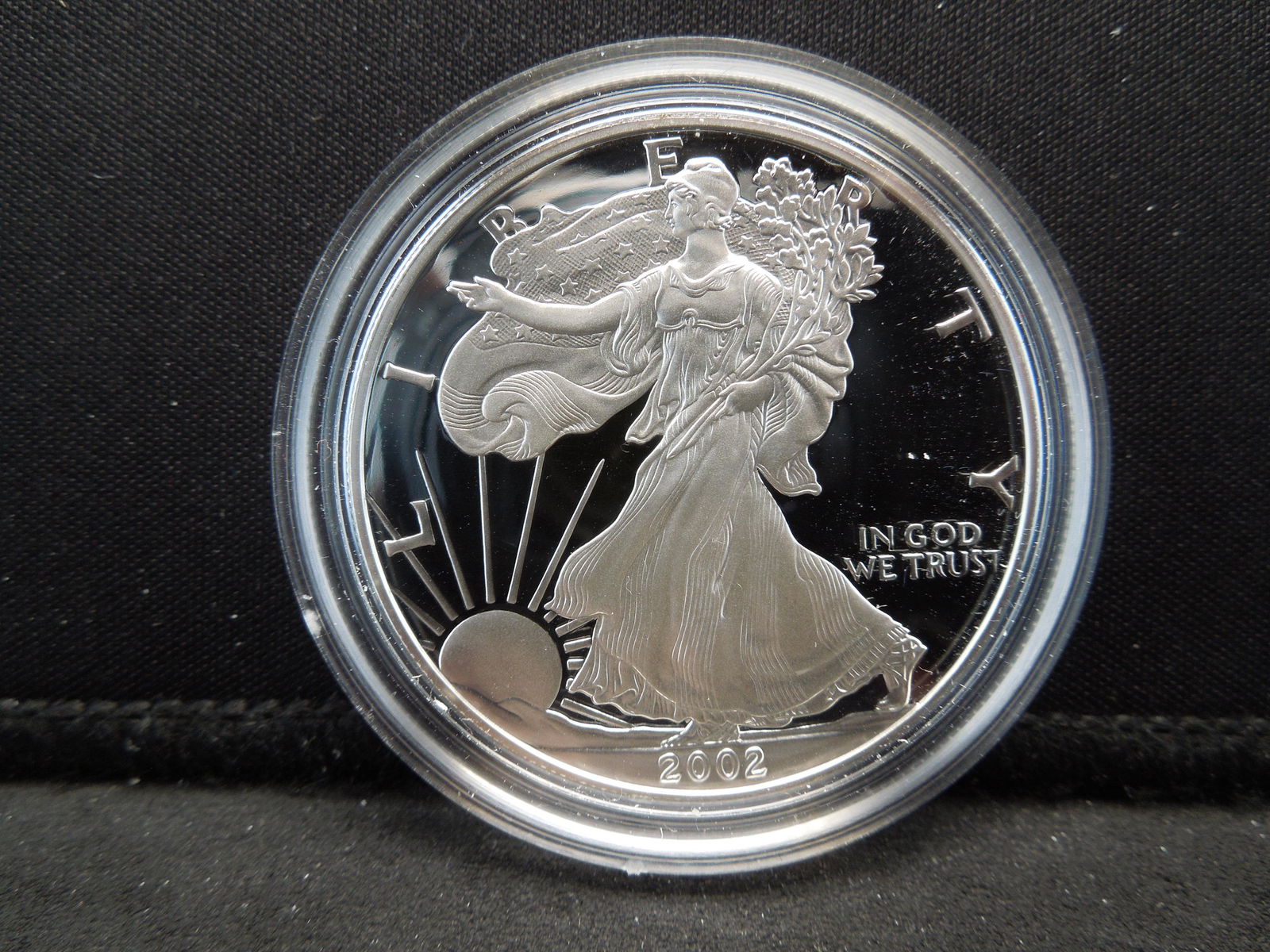 2002-W American Silver Eagle.  GEM Proof in original (1 of 2)