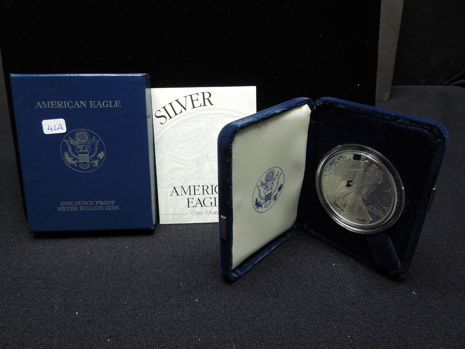 2001-W American Silver Eagle.  GEM Proof in original (1 of 4)