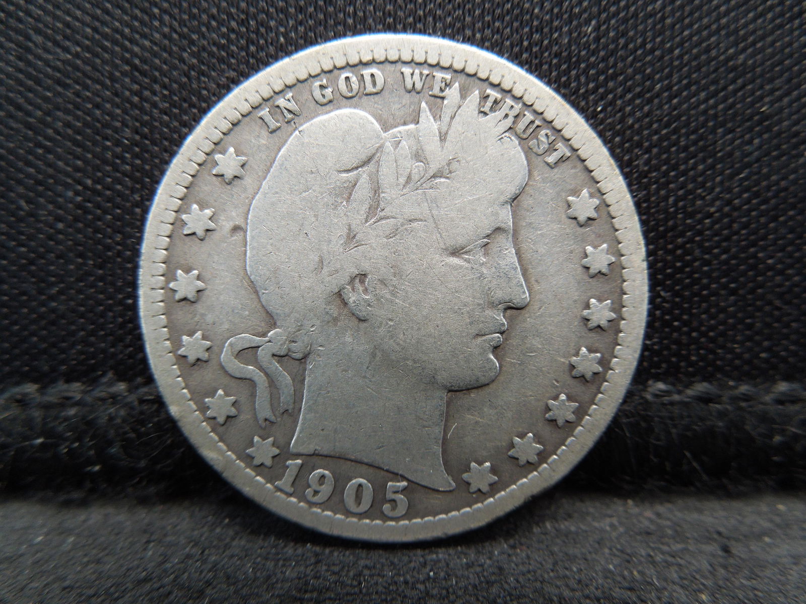 1905-S Semi-Key Date Barber Quarter. (1 of 2)