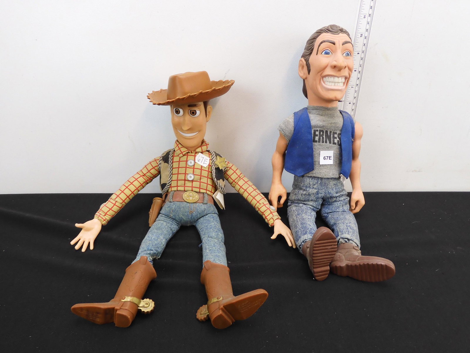 Disney Pixar Woody missing gun, & Ernest Dolls: Disney Pixar Woody missing gun, & Ernest Dolls