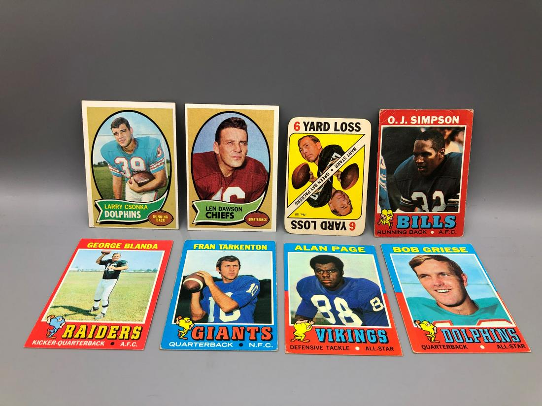 1970-1971 Topps Football Lot of 8 Stars - Varying (1 of 6)
