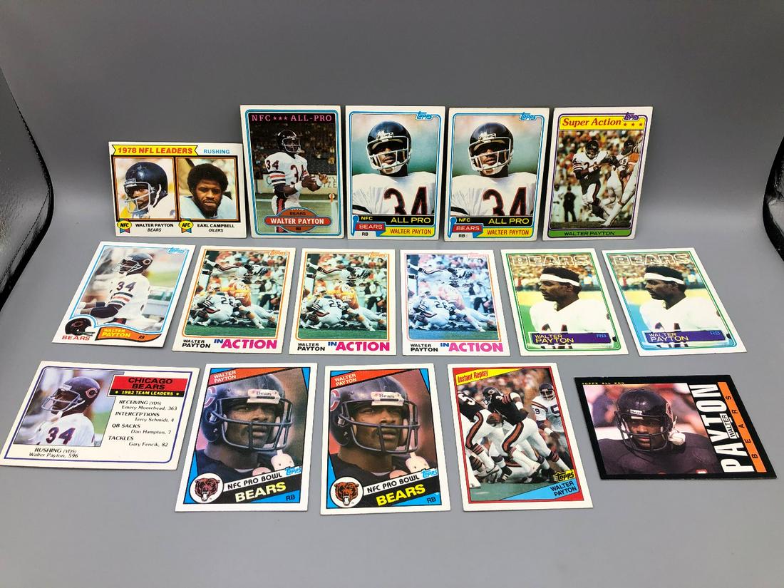 Walter Payton Lot of 16 Cards - Varying Conditions (1 of 5)