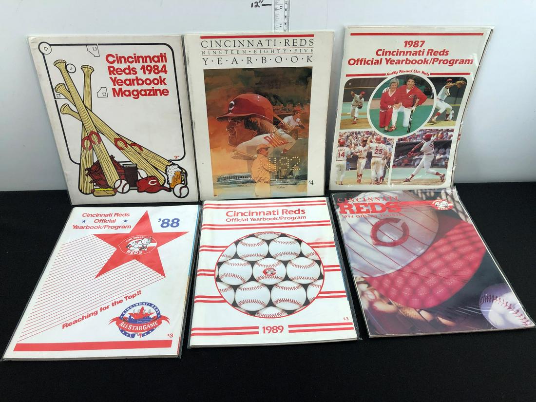 Cincinnati Reds Yearbooks Lot - 1984, 1985, 1987, 1988, (1 of 5)