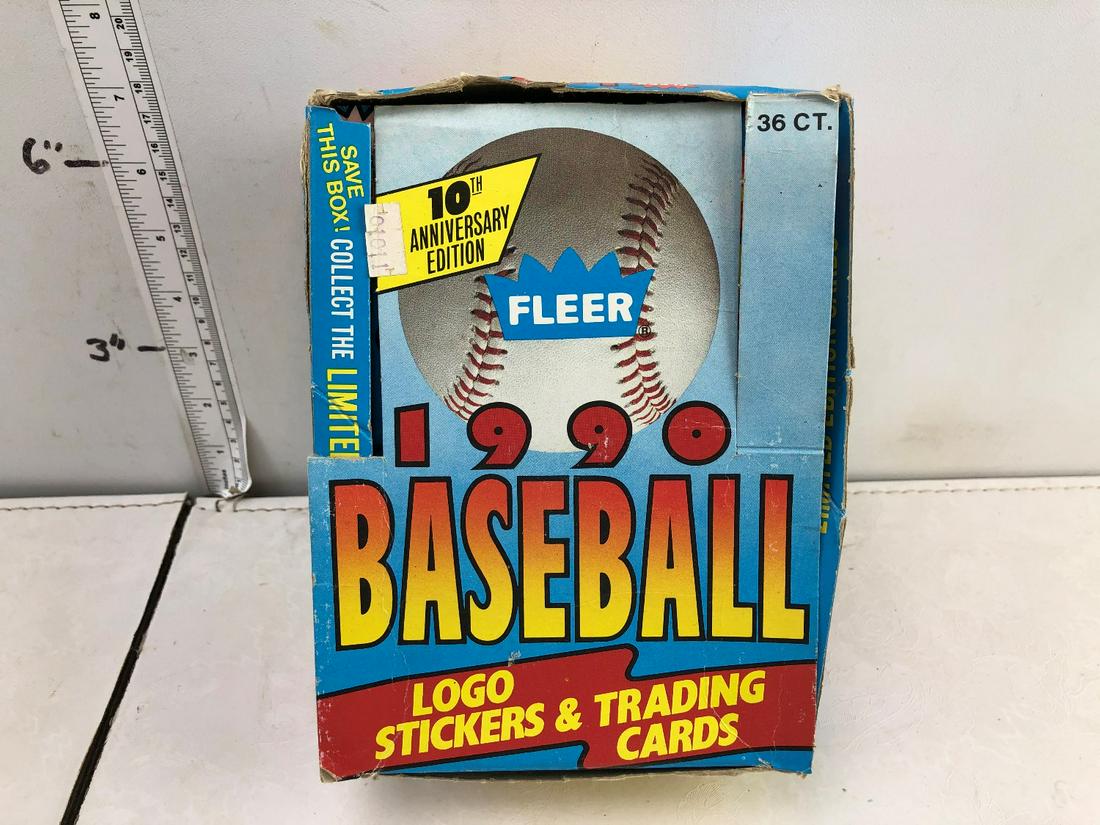 1990 Fleer Baseball Unopened Box - 32 Packs (1 of 2)