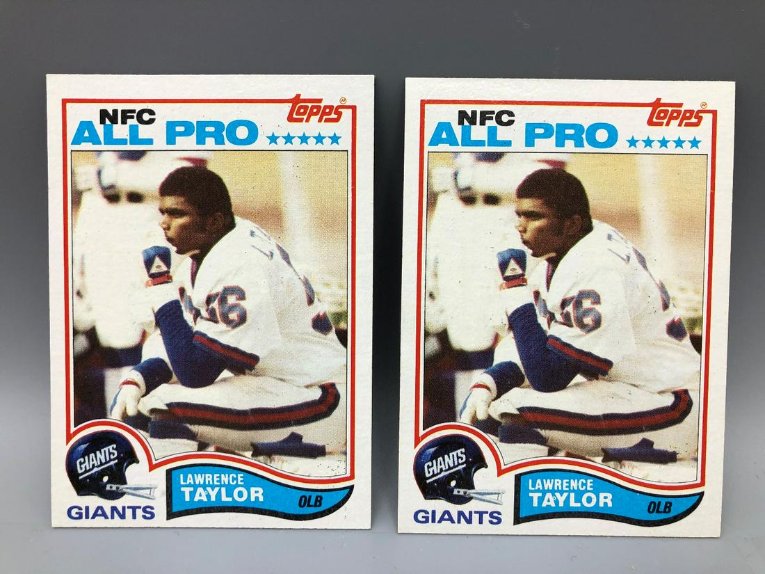 1982 Topps Lawrence Taylor #434 RC Lot of 2 (1 of 2)