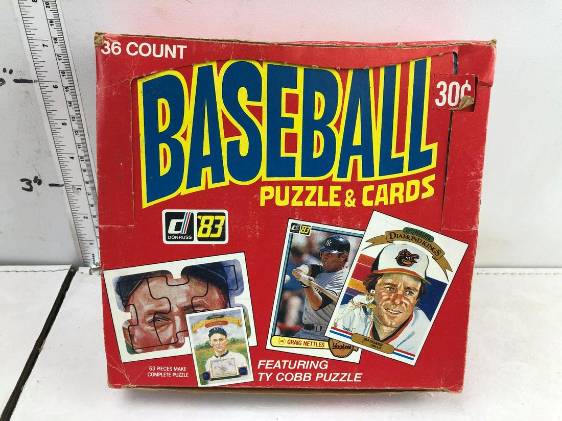 1983 Donruss Baseball Unopened Box (1 pack has been (1 of 2)