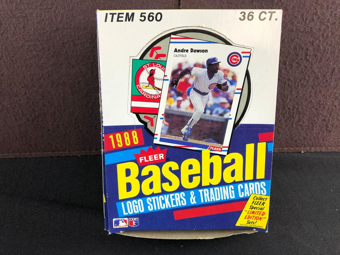 1988 Fleer Baseball Unopened Wax Box (1 of 2)