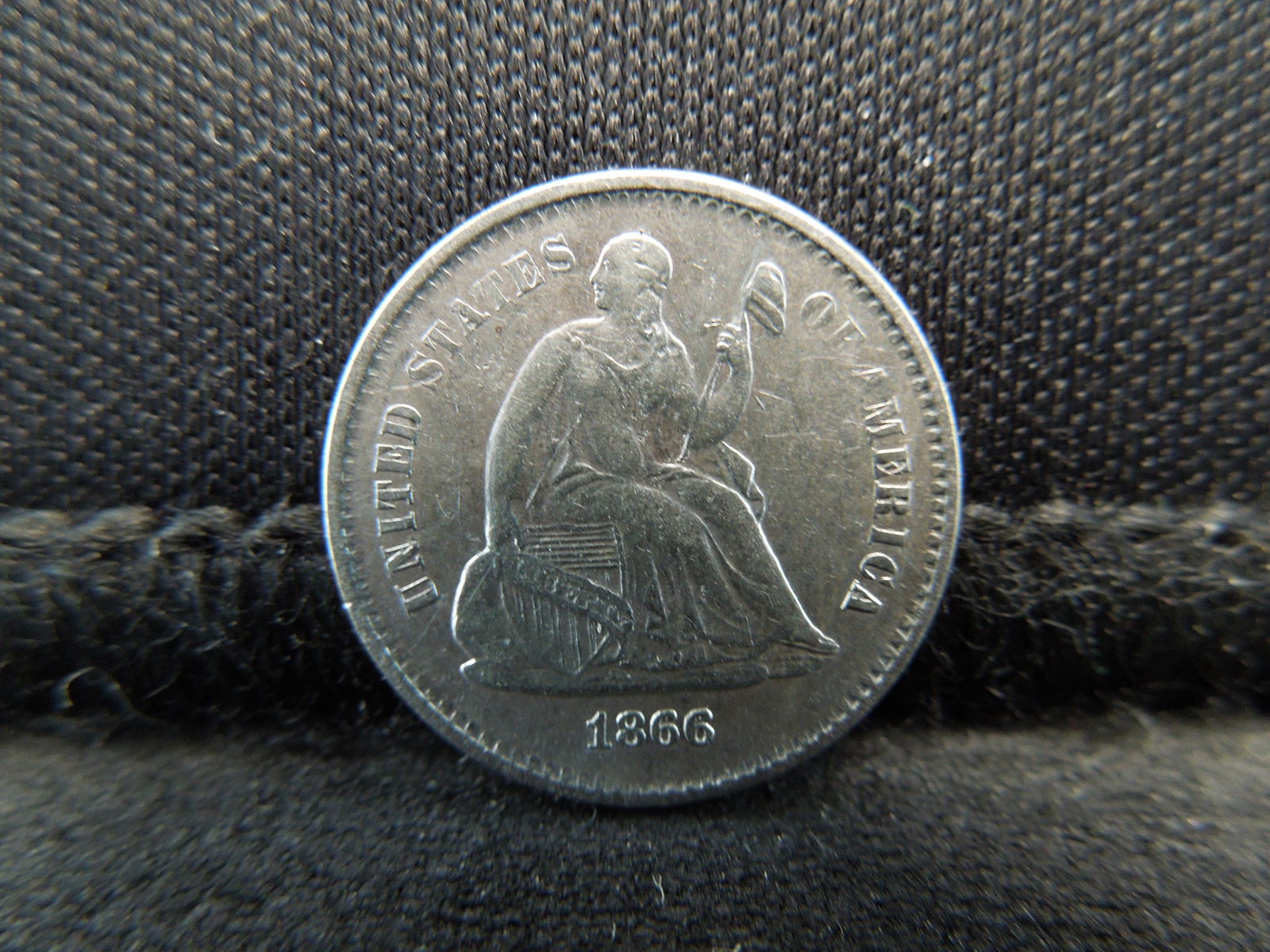 1866 S Seated Dime Great Details Key Date (1 of 2)